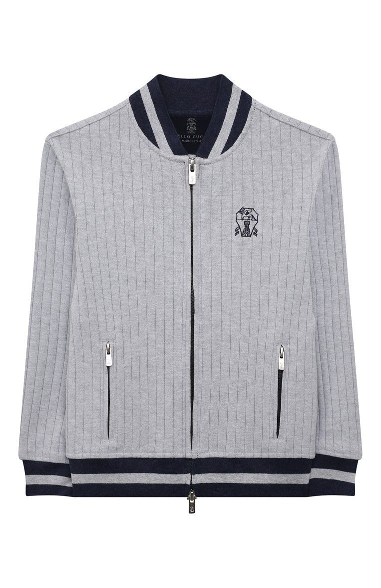 Brunello Cucinelli Sweatshirt in Light Grey Size US M / EU 48-50 / 2 - 1 Thumbnail
