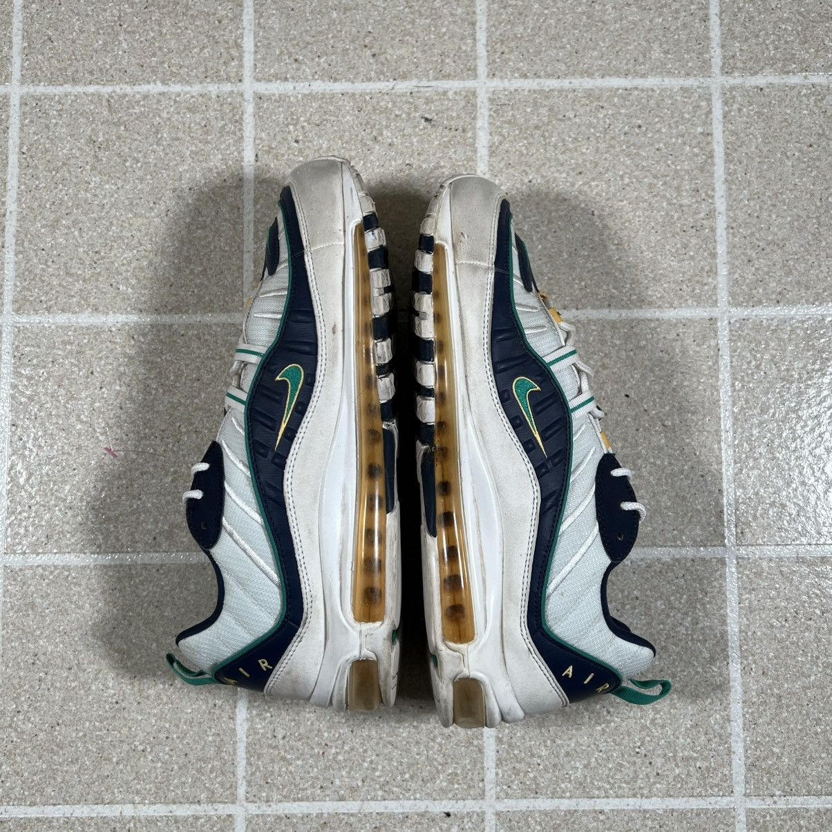 Nike Nike Air Max 98 Mighty Ducks White Navy Neptune Green Sz 12 Size US 12 / EU 45 - 7 Thumbnail