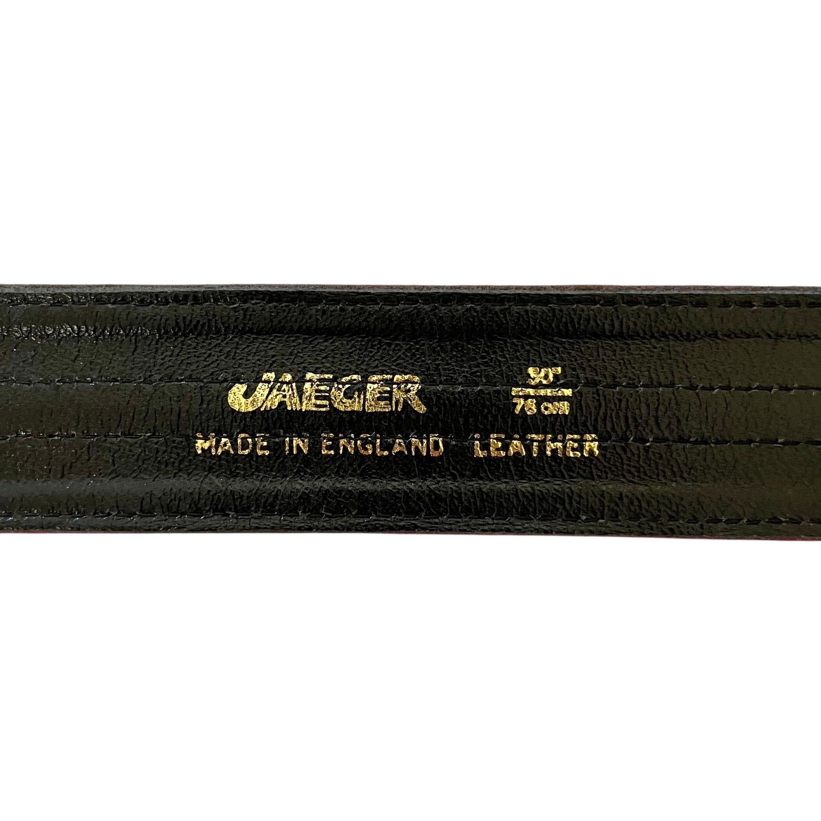 Jaeger × Vintage Vintage Jaeger Striped Pink Brown Suede Black Leather Belt Size 30 - 3 Thumbnail