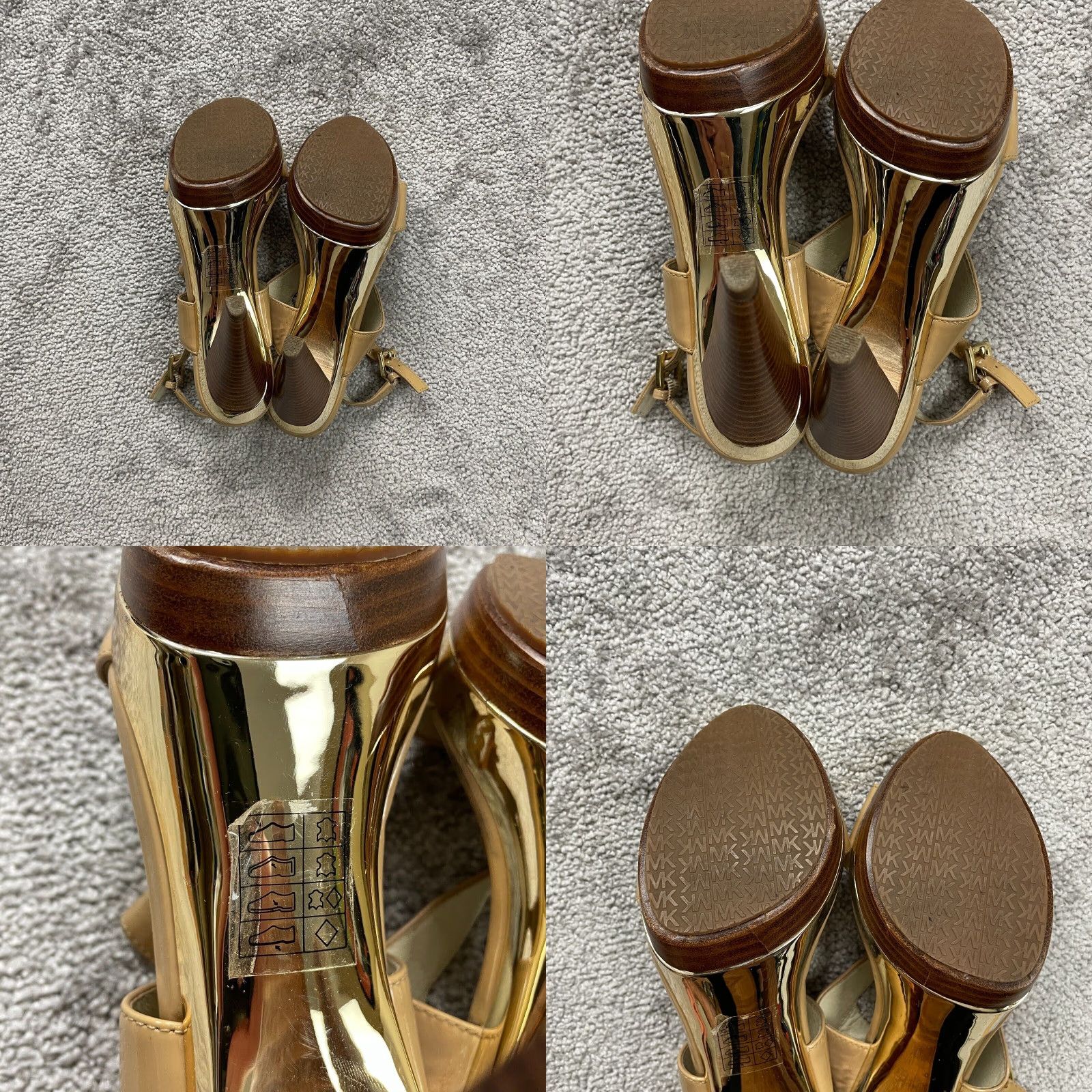 Michael Kors Michael Kors Sandal Womens 8.5 M Strappy Leather Embossed Logo Buckle Heel Cuban Size US 9 / IT 39 - 11 Thumbnail