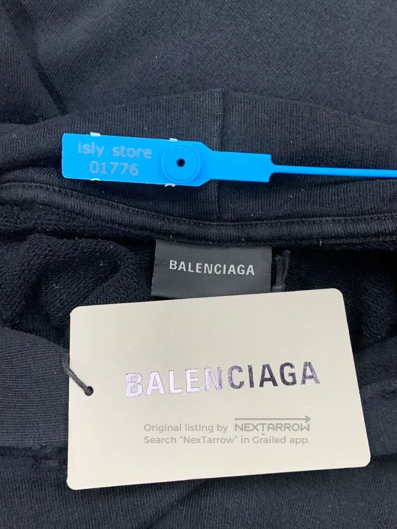 Balenciaga Balenciaga Letter Logo Print Hooded Long Sleeve Sweatshirt Size L / US 10 / IT 46 - 5 Thumbnail