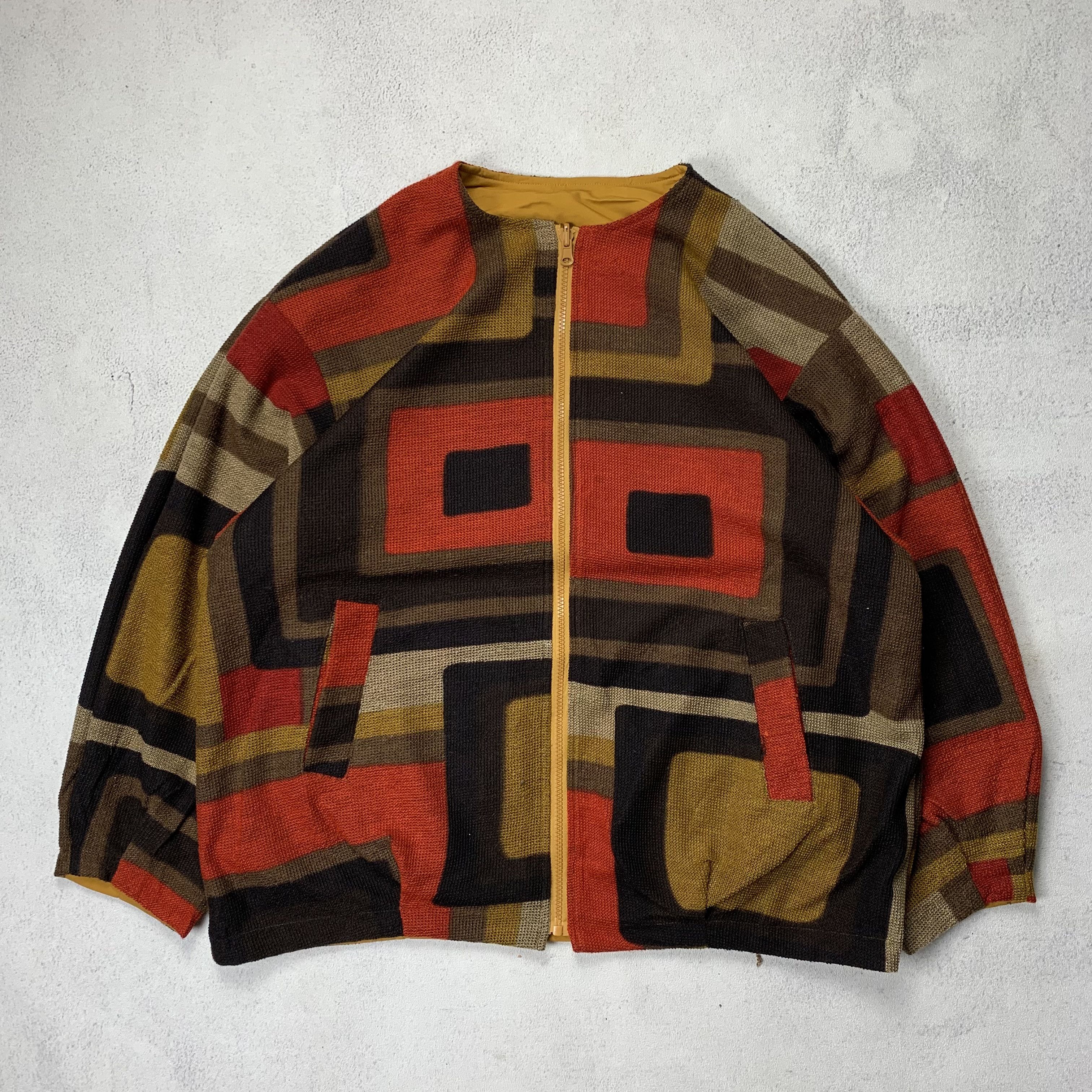 Japanese Brand Rivet & Surge Reversible Jacket Abstract Pattern Size US M / EU 48-50 / 2 - 1 Thumbnail