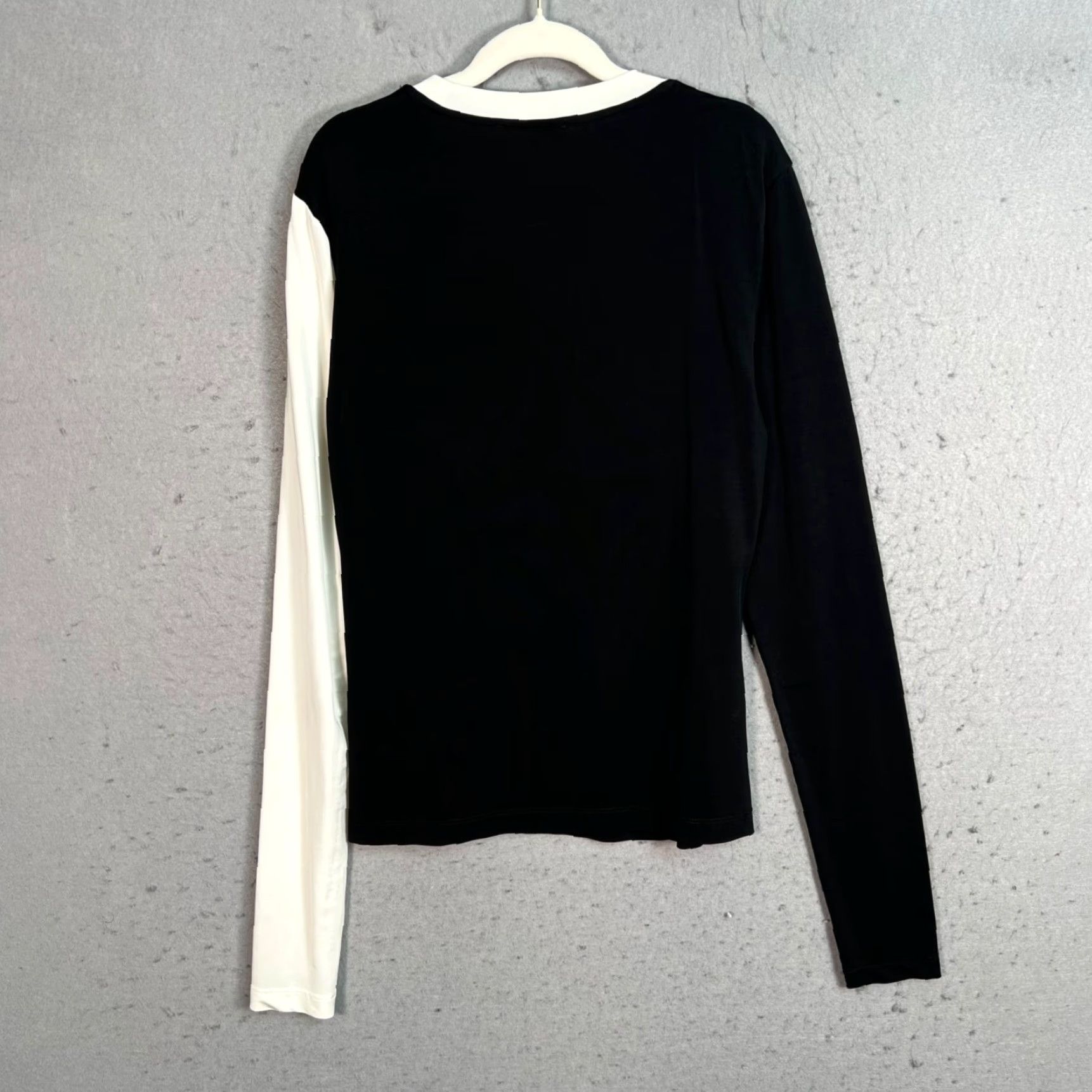 Mango Mango Blouse Shirt Womens Small Black Long Sleeve Knit Viscose Elastane Polyester Regular Crew Neck Casual Spring Summer Women Size S / US 4 / IT 40 - 2 Thumbnail