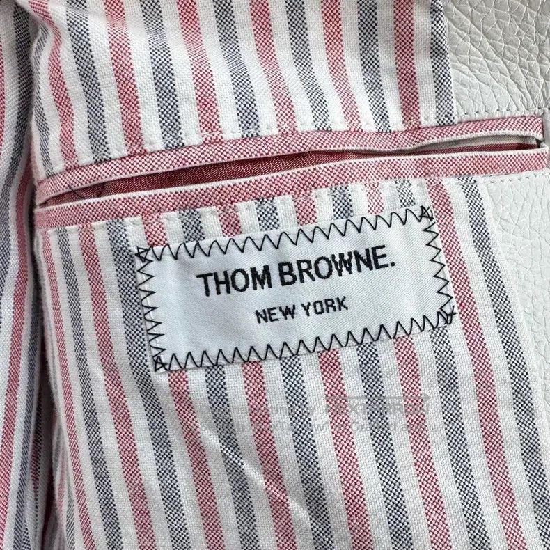 Thom Browne Thom Browne Embroidered Leather Baseball Jacket Size US XS / EU 42 / 0 - 6 Thumbnail