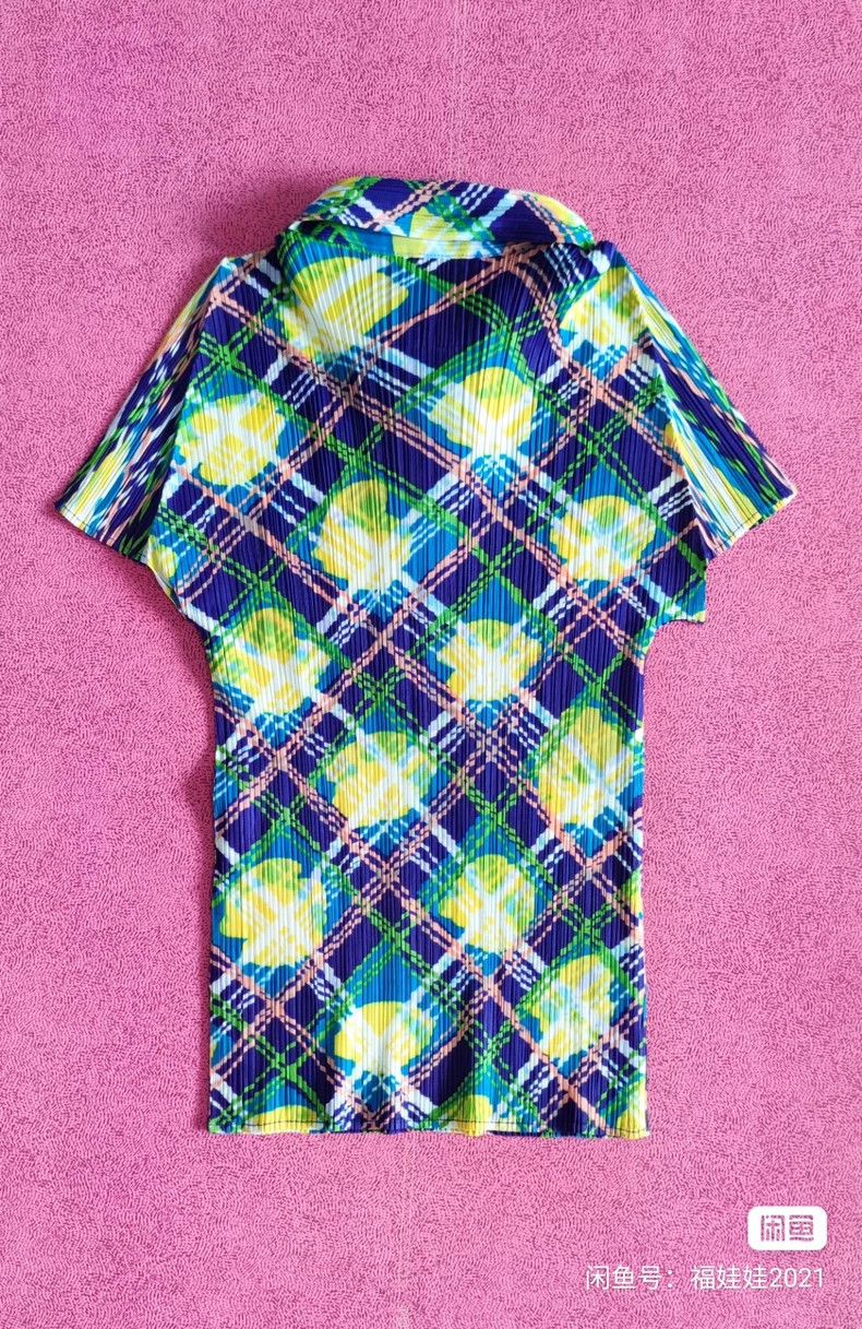 Issey Miyake Issey Miyake size:3 Yellow and blue lemon fruit pleated sh Size M / US 6-8 / IT 42-44 - 2 Thumbnail