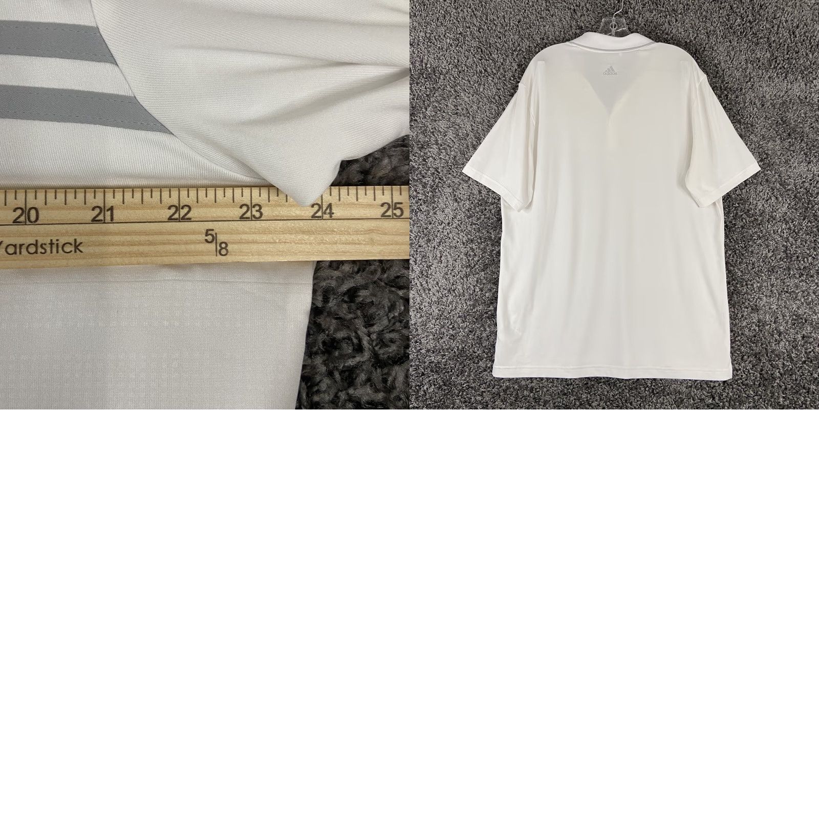 Adidas ADIDAS Polo Shirt Men L White Short Sleeve Puremotion Polo Mens Large White Polo Shirt Size US L / EU 52-54 / 3 - 8 Thumbnail