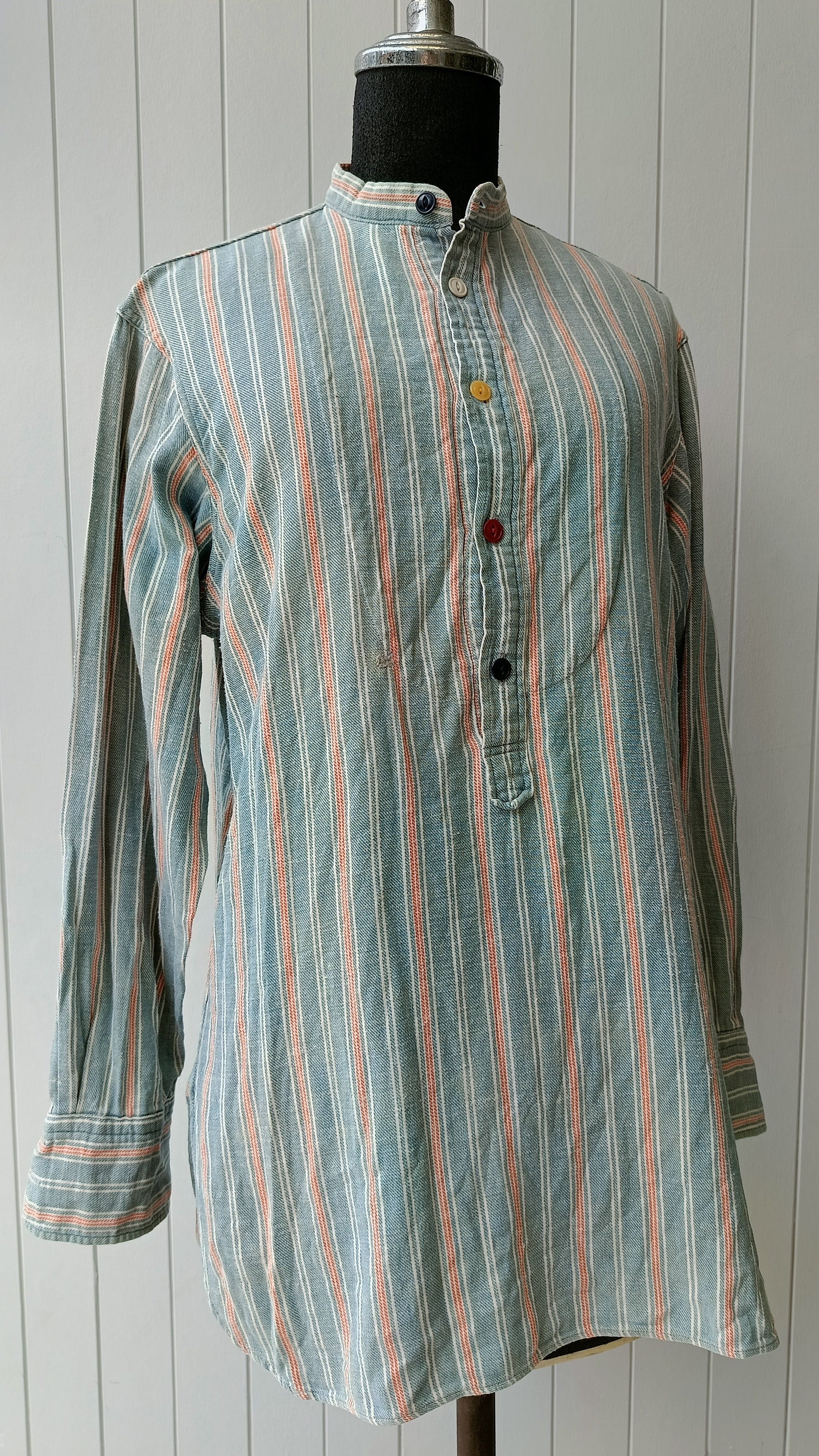 45rpm 45RPM by R Japan mandarin pullover indigo work vtg shirt Size US S / EU 44-46 / 1 - 4 Thumbnail