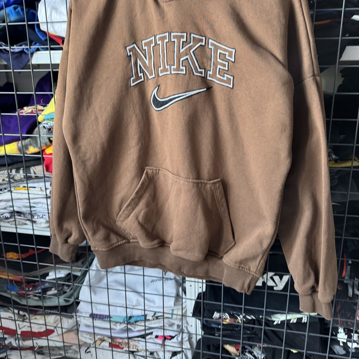 Vintage Vintage Nike Bootleg Brown Hoodie Size US M / EU 48-50 / 2 - 3 Thumbnail