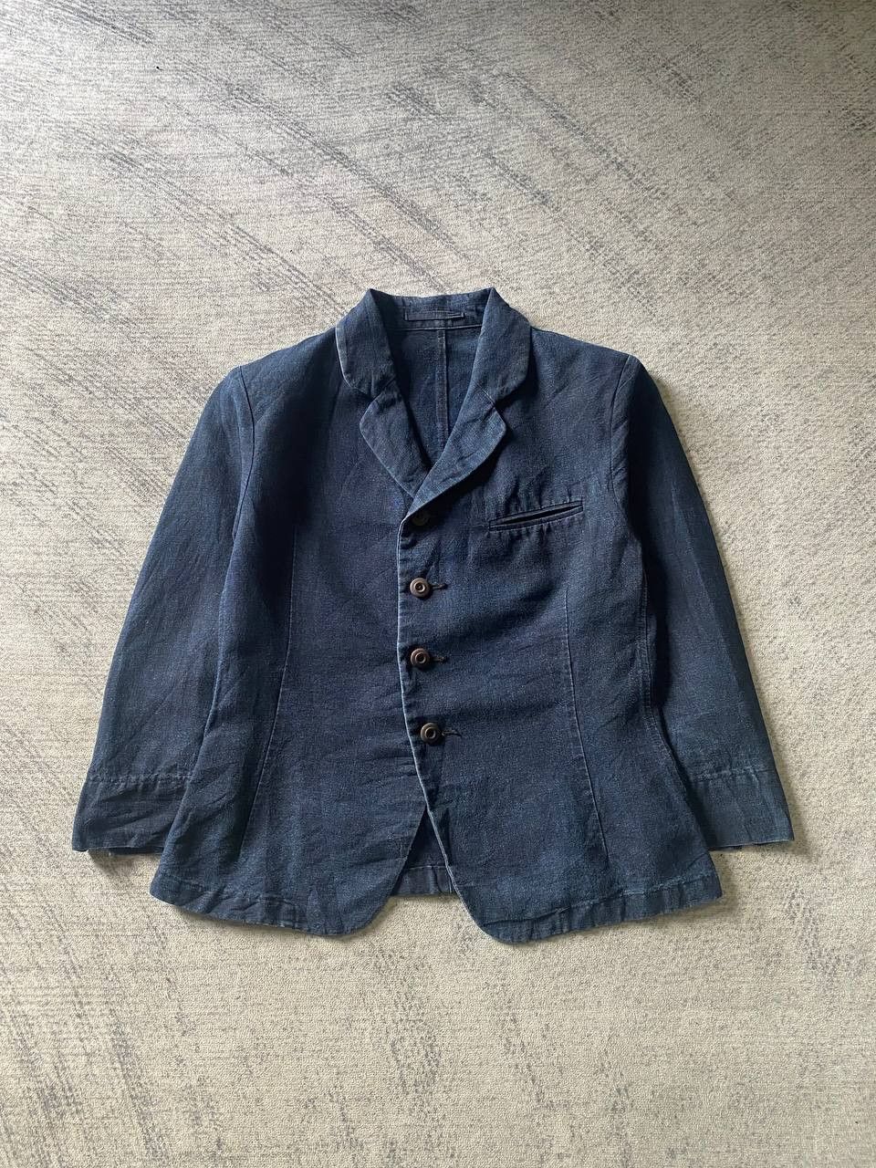 45rpm Vintage R by 45rpm Japan Indigo Dye Cotton Linen Jacket Size XS / US 0-2 / IT 36-38 - 1 Thumbnail