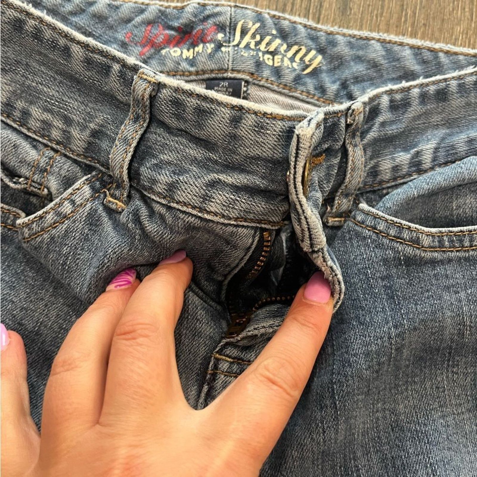 Tommy Hilfiger Tommy Hilfiger Spirit Skinny Light Wash Denim Jeans Size 2R Size 26" / US 2 / IT 38 - 6 Thumbnail