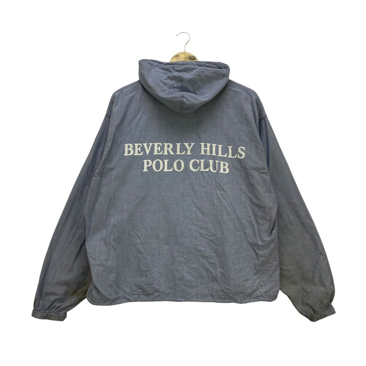Beverly Hills Polo Club × Polo Ralph Lauren × Vintage 💥Vintage Beverly Hills Polo Club Spellout Hooded Jacket Size US M / EU 48-50 / 2 - 2 Thumbnail