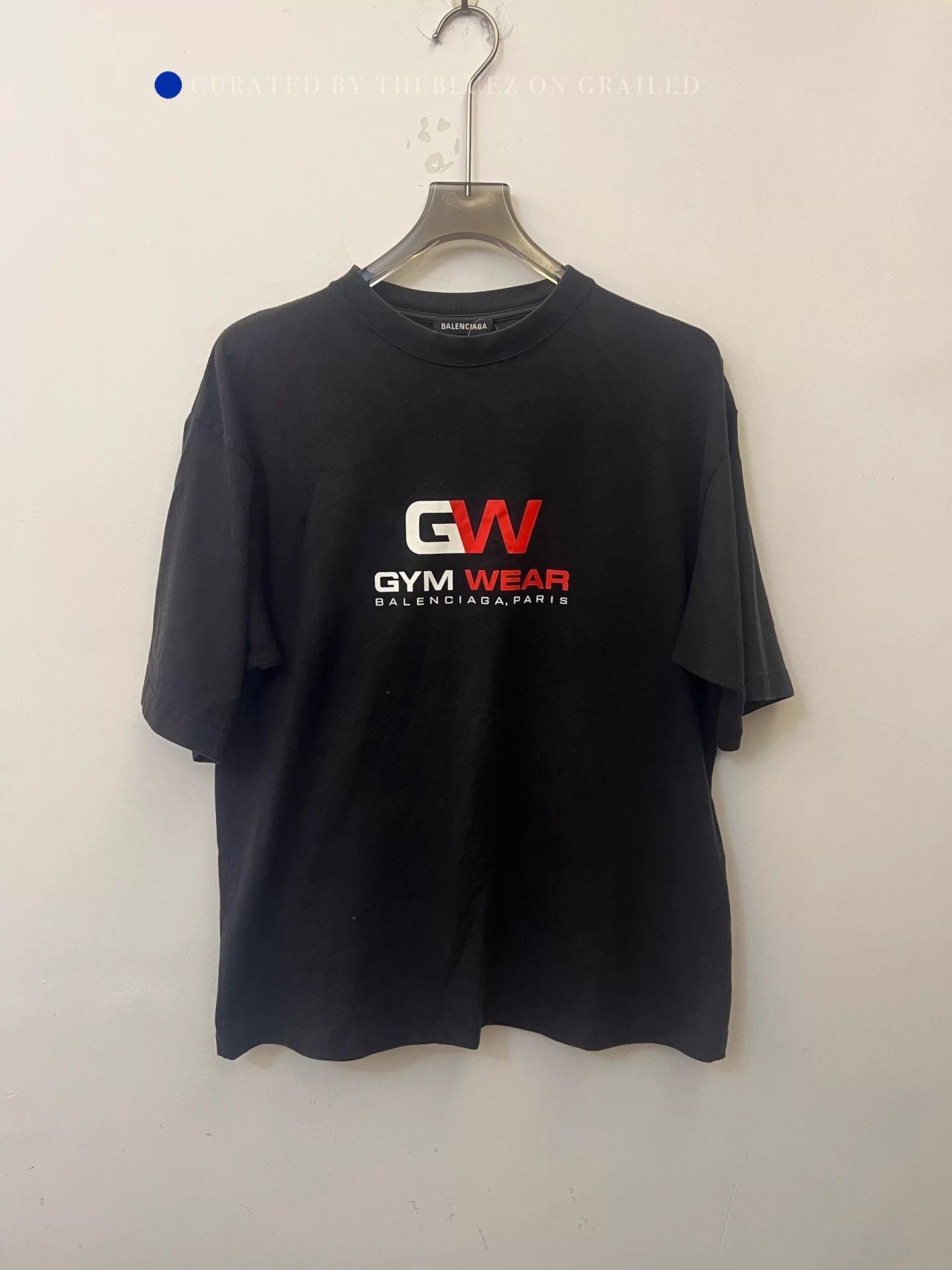 Balenciaga Gymwear Short Sleeve Tee in Black Size US XS / EU 42 / 0 - 1 Thumbnail