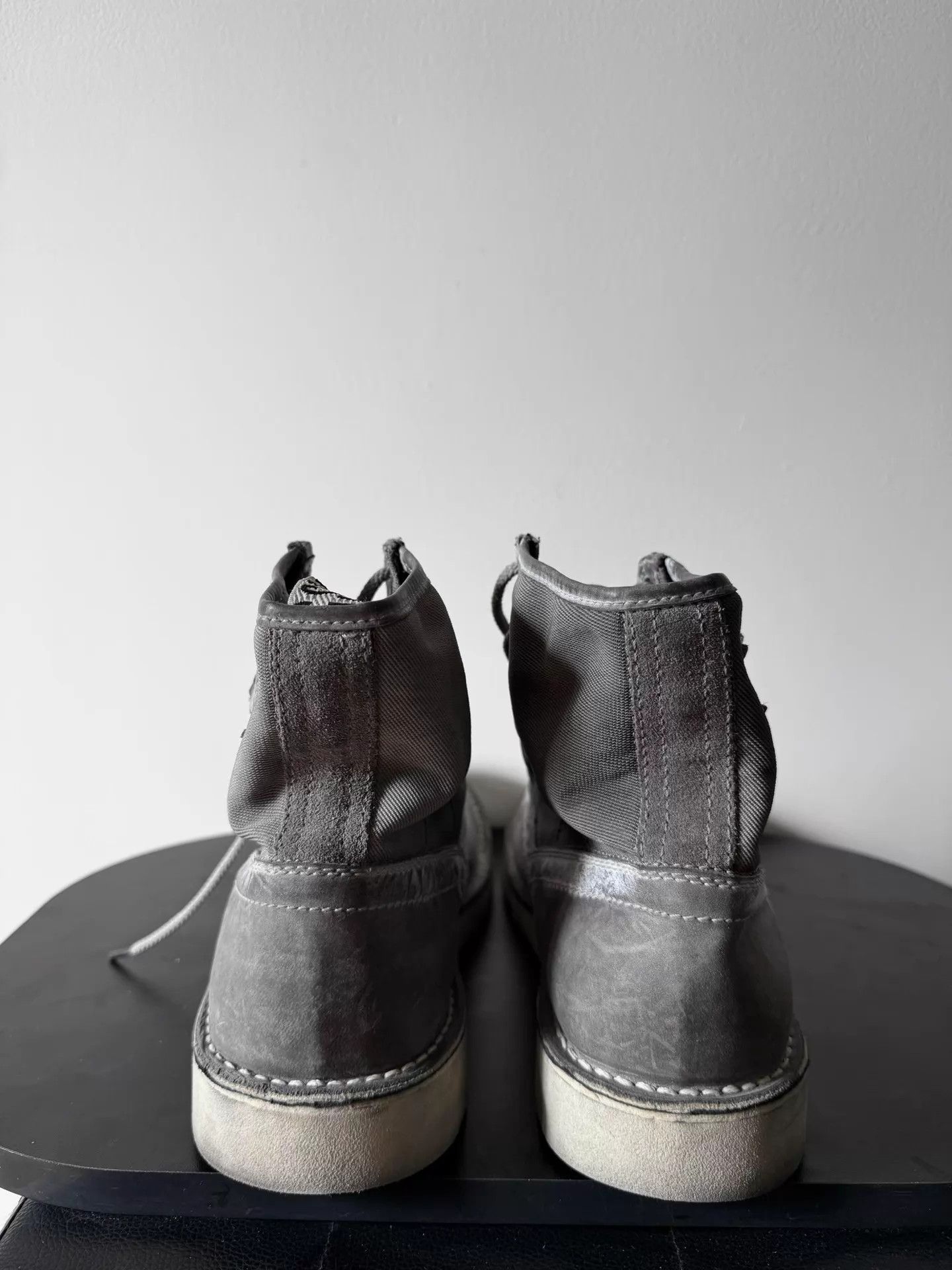 Dirk Bikkembergs Dirk B 00s Distressed Painted Cement Gray Military Boot 42 Size US 9 / EU 42 - 4 Thumbnail