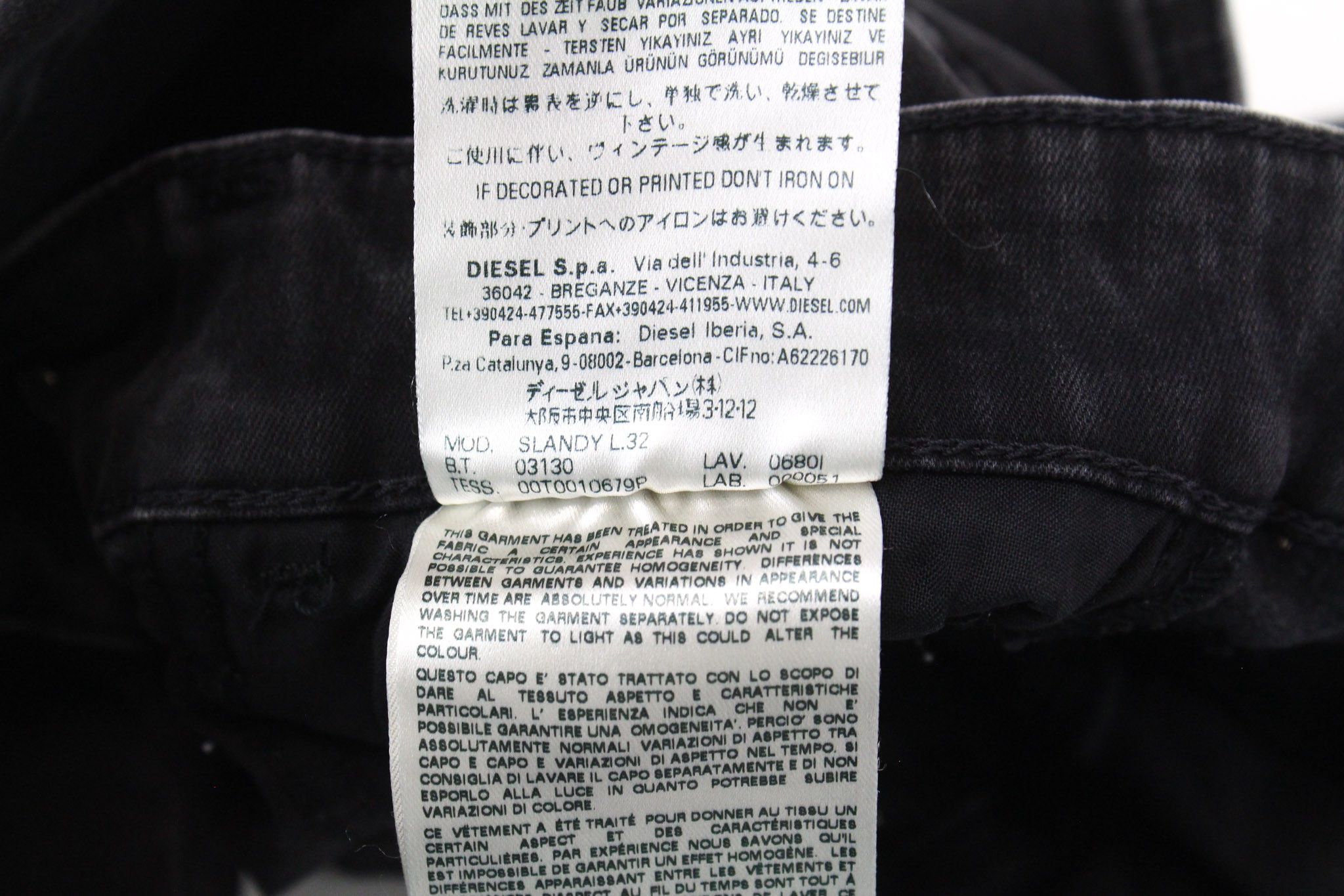 Diesel SLANDY 0680I W23/L32 Grey Girls Jeans 71847 Size 23" - 9 Thumbnail