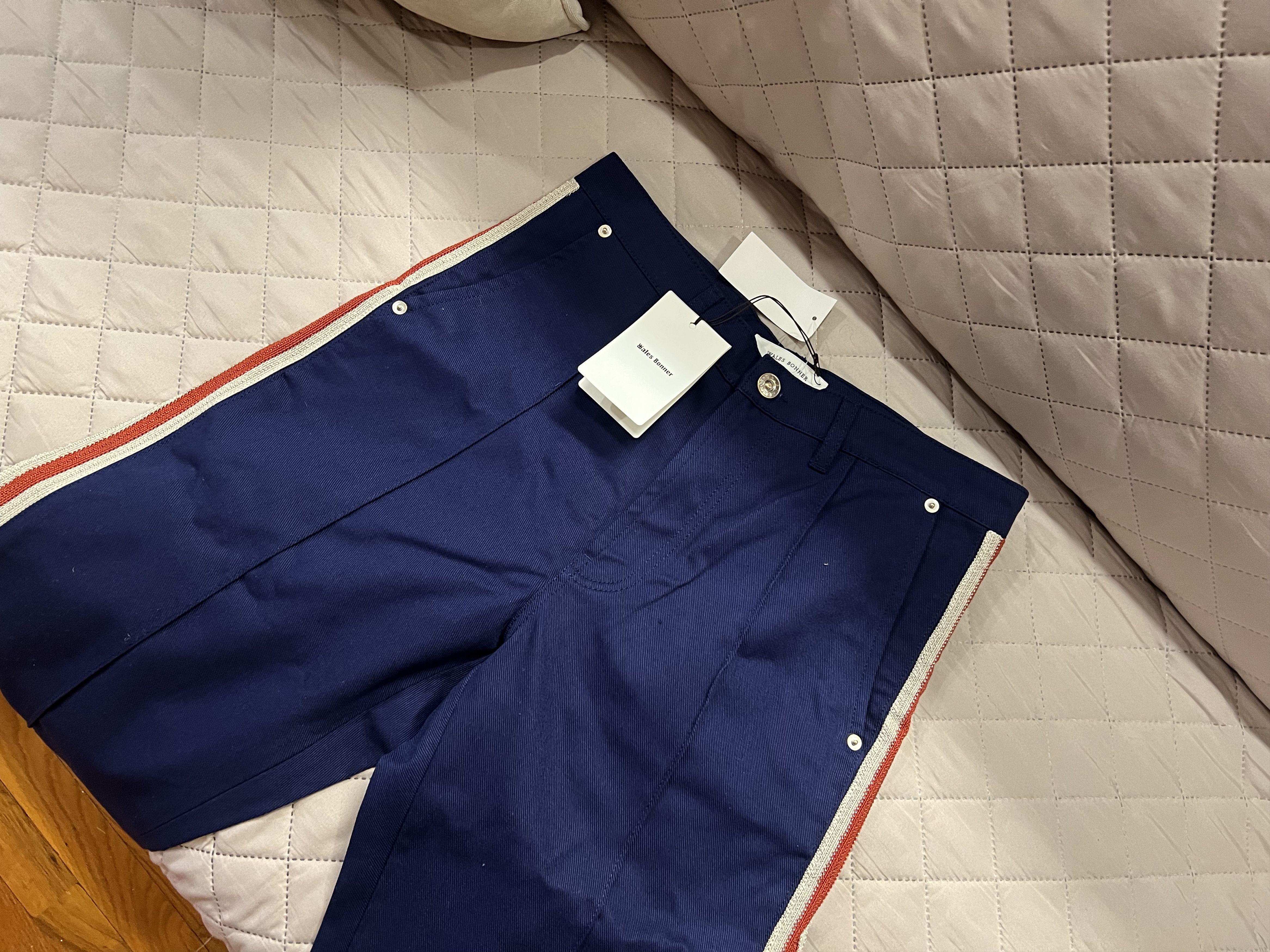 Wales Bonner Wales Bonner Coda Side-Stripe Trousers 44 (28) Navy Size US 44 / EU 60 - 2 Thumbnail