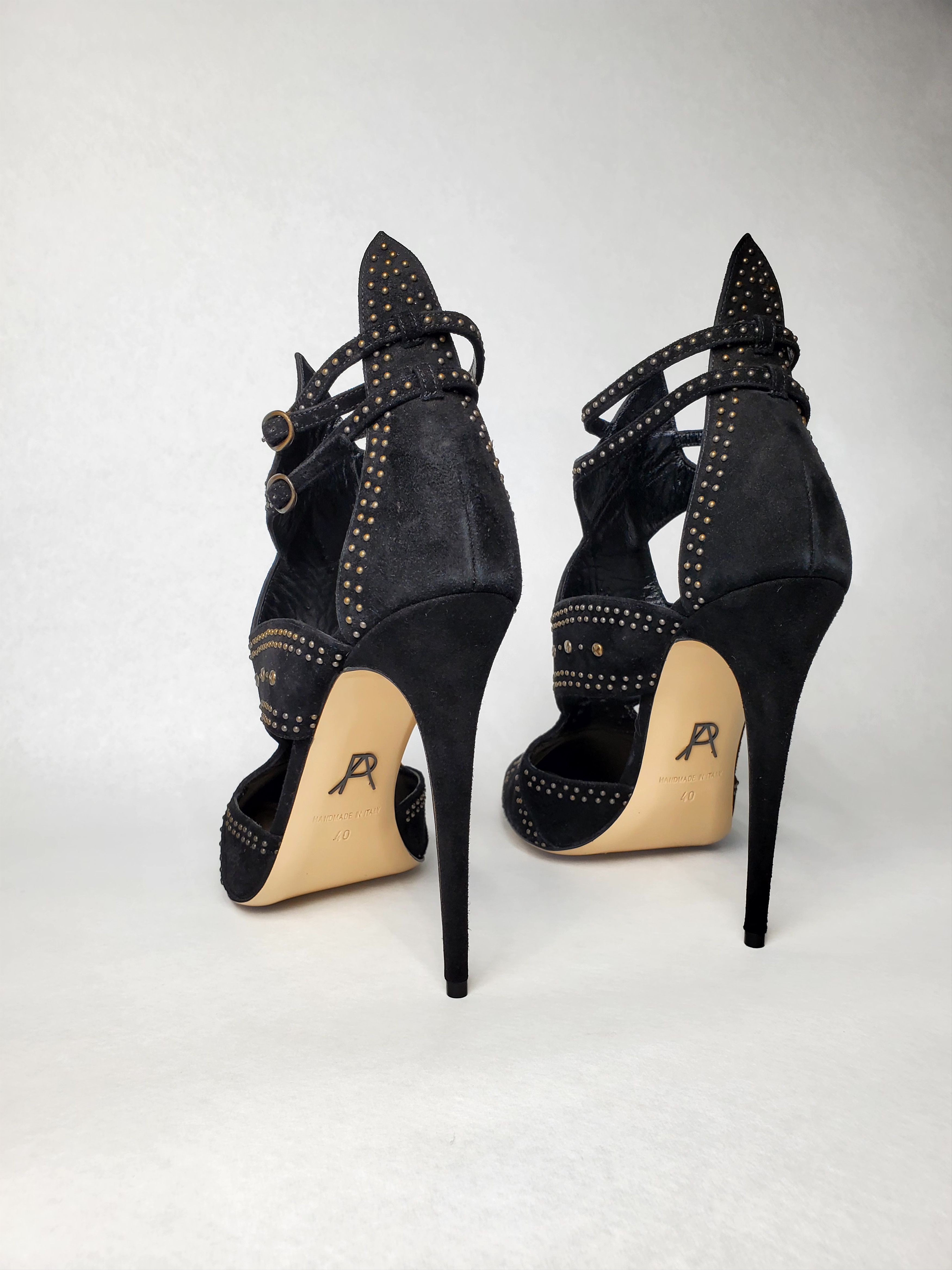 Paul Andrew Paul Andrew Sharifa Suede Sandals – NYFW 2016 Runway Size US 9 / IT 39 - 3 Thumbnail