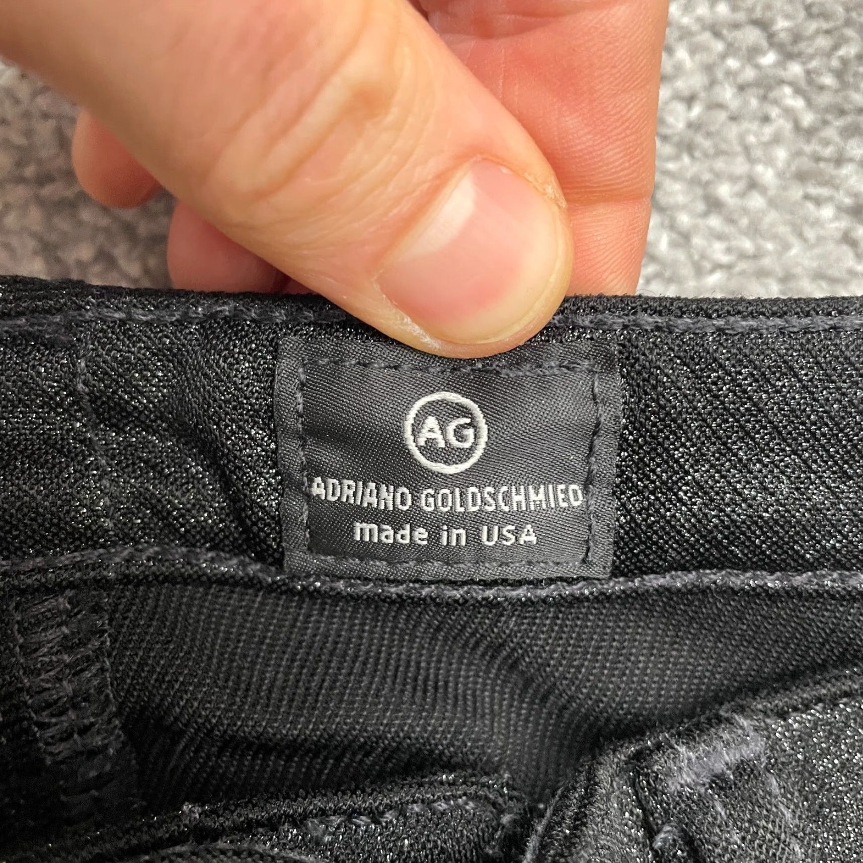 Vintage AG Adriano Goldschmied Jeans Jegging Womens 30R Black Mid Rise Glittered 30x29 Size 30" / US 8 / IT 44 - 7 Thumbnail