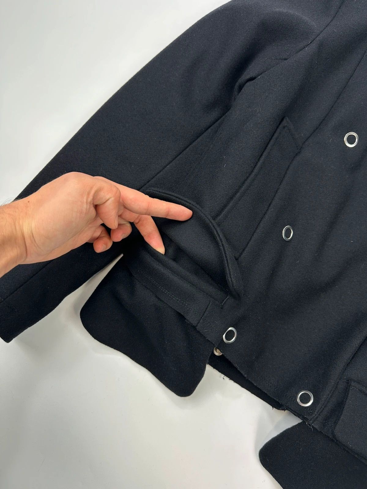 Maison Margiela Margiela Line6 FW06 Black Wool Short Double-Breasted Jacket Size M / US 6-8 / IT 42-44 - 8 Thumbnail