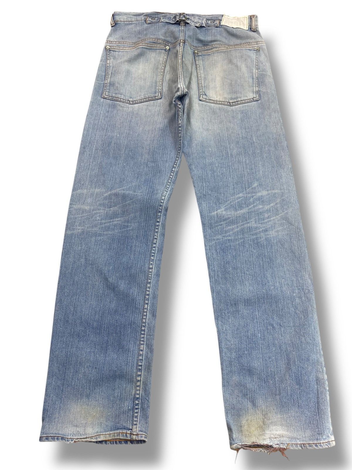 Japanese Brand Japanese Brand Faded Blue Wash Style Buckle Back Jeans Size US 32 / EU 48 - 3 Thumbnail