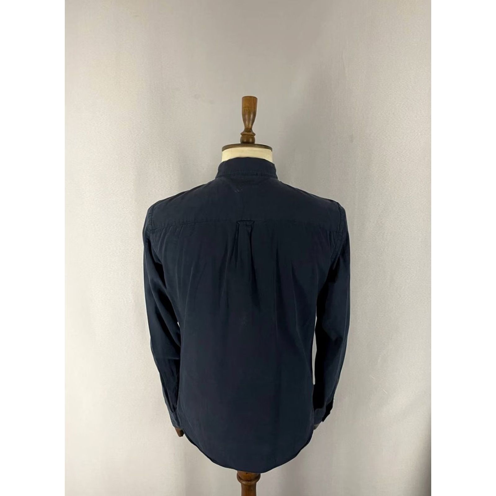Allsaints AllSaints Mens Slim-Fit Button-Up Navy Long Sleeve Shirt M Size US M / EU 48-50 / 2 - 2 Thumbnail
