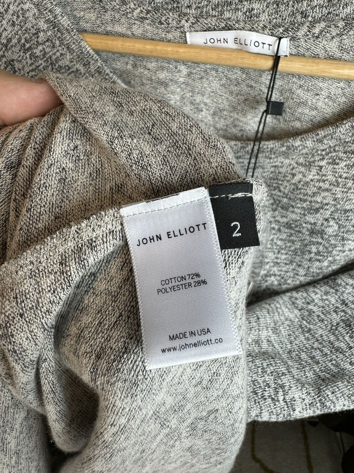 John Elliott John Elliott BNWT Grey Scallop Tee Size US M / EU 48-50 / 2 - 3 Thumbnail