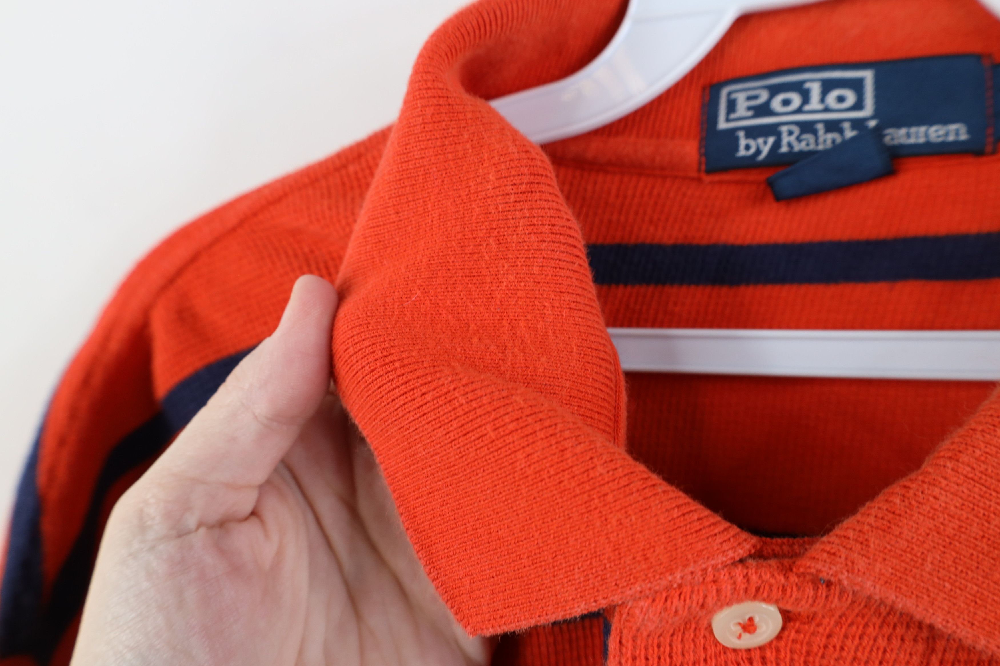 Ralph Lauren Vintage 90s Ralph Lauren Thermal Knit Golf Polo Shirt Size US XL / EU 56 / 4 - 6 Thumbnail