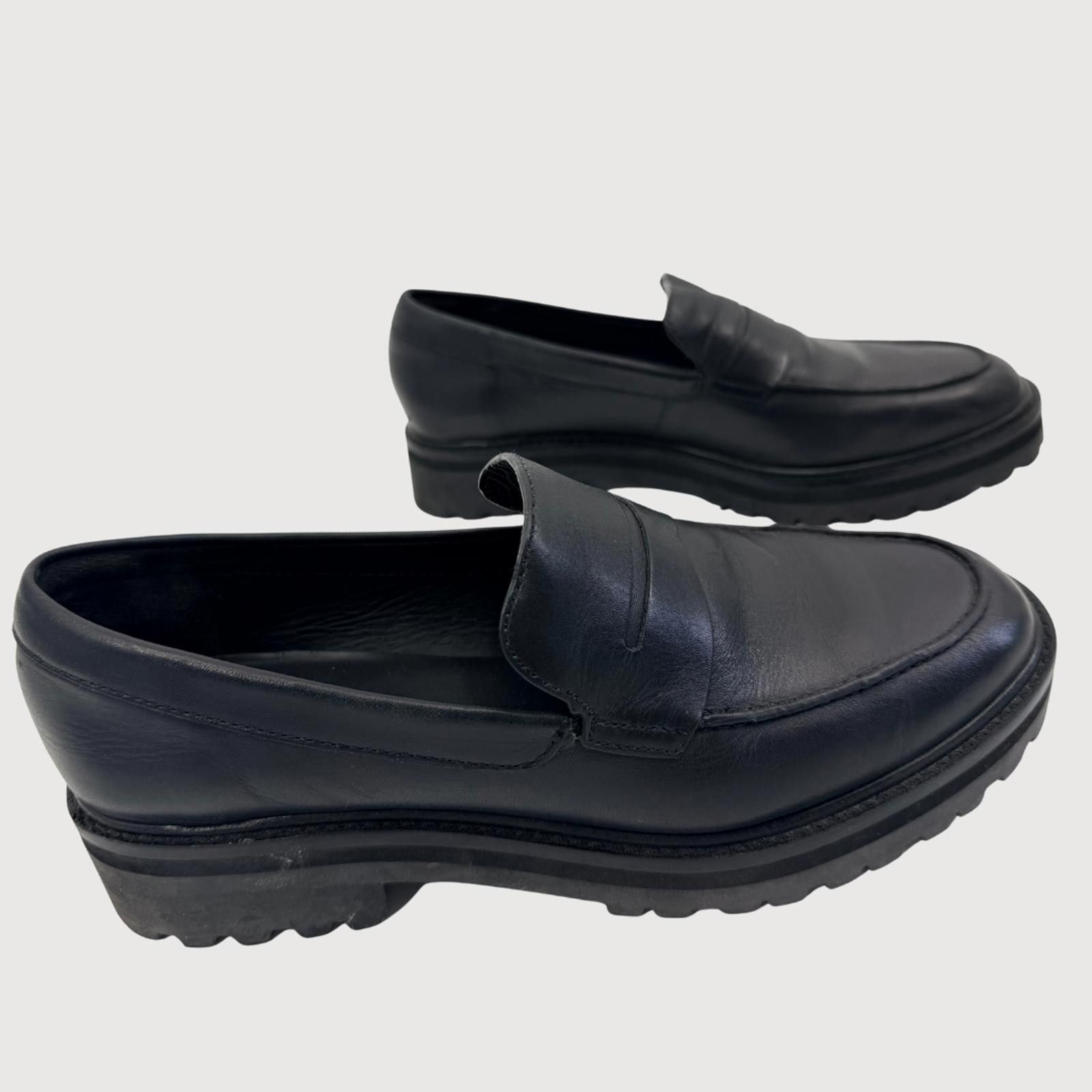 Everlane Everlane The Lug Loafer Black Leather Platform 10 Size US 10 / IT 40 - 4 Thumbnail