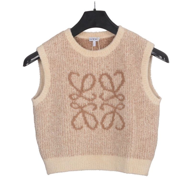 Loewe LOEWE Plaid pattern jacquard casual round neck vest Size M / US 6-8 / IT 42-44 - 1 Thumbnail
