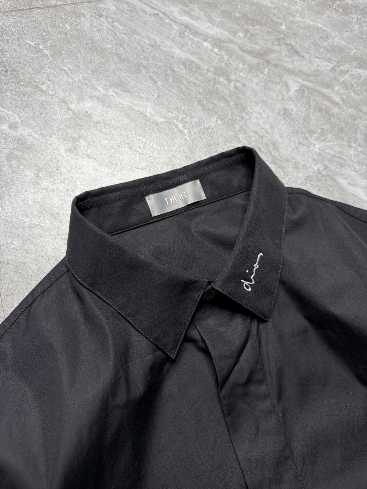Dior Dior Hand Written Collar Embroidered Logo Buttondown Size US M / EU 48-50 / 2 - 13 Thumbnail