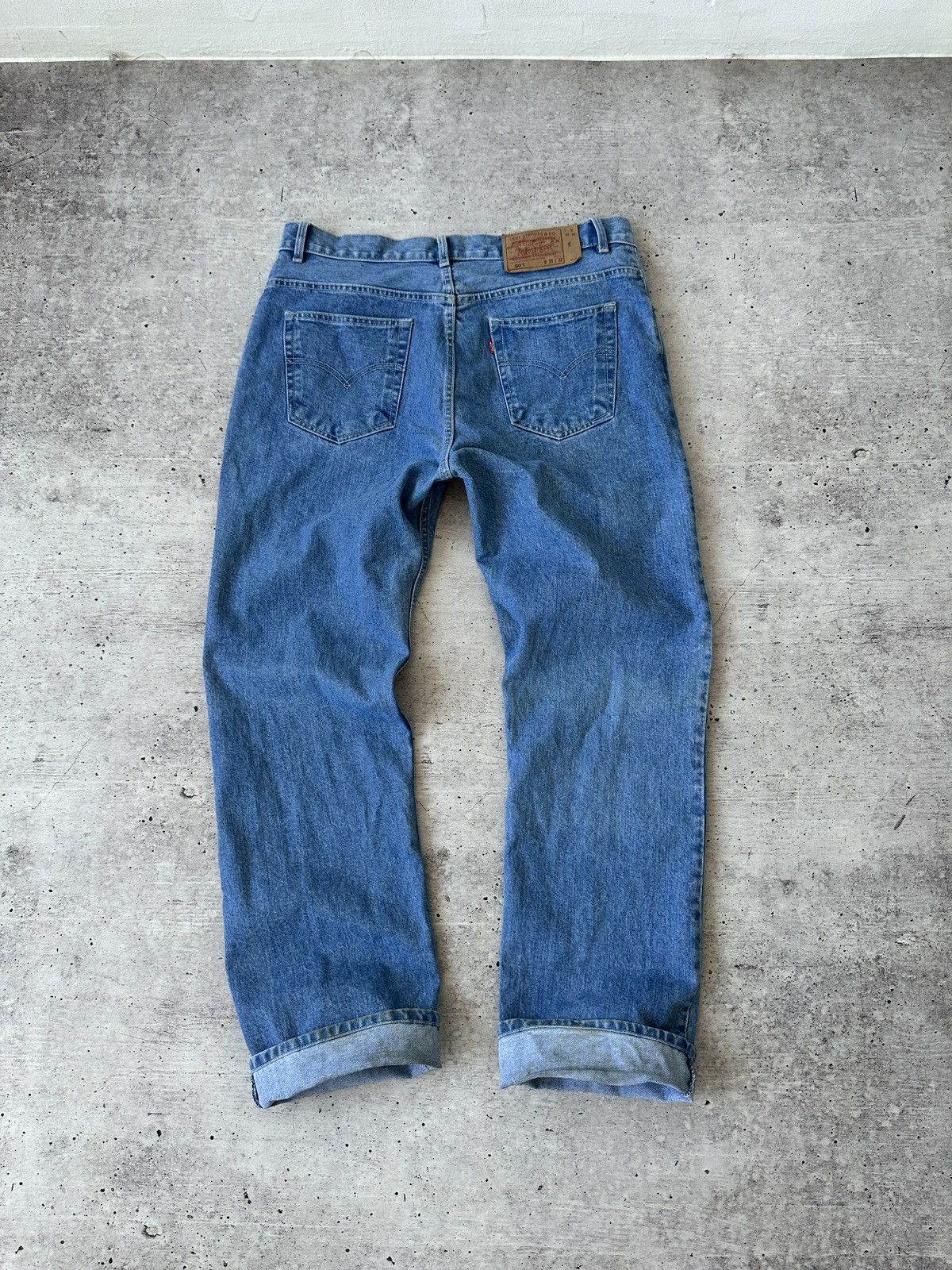 Levi's Vintage 90s Levi’s 501 Jeans Made in USA W35 L32 Blue Denim Size US 35 - 11 Thumbnail