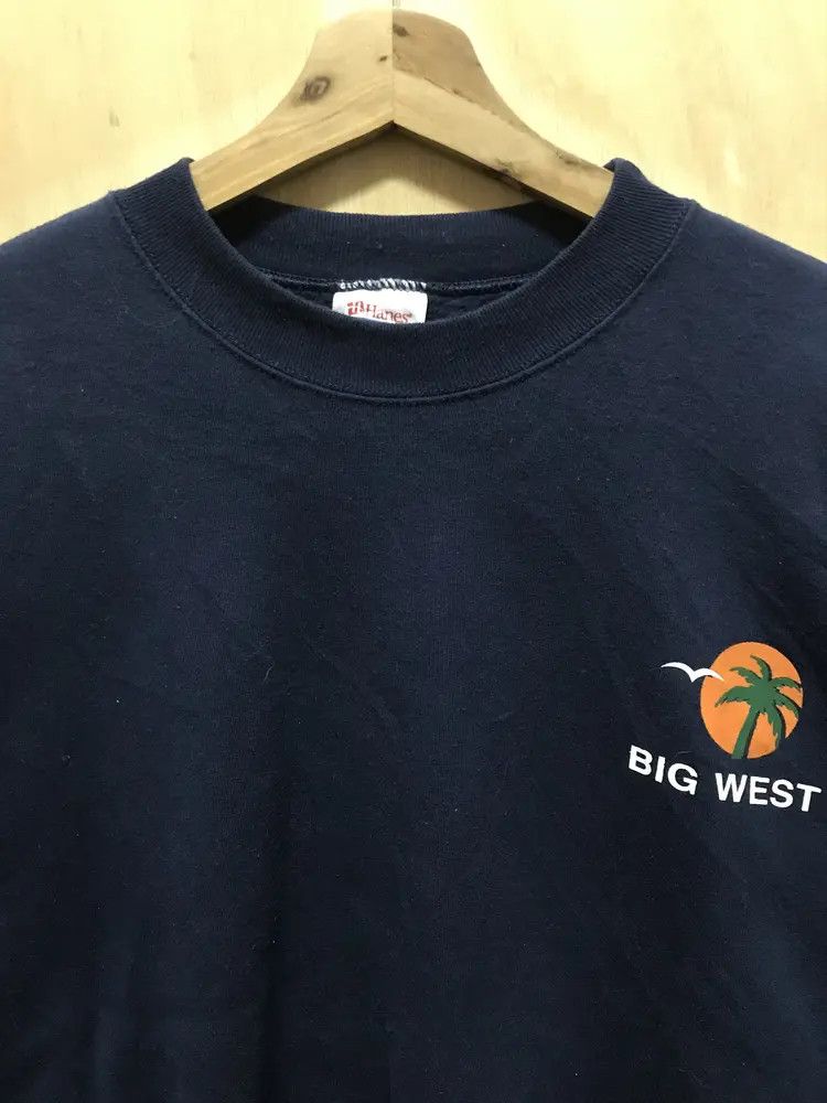 Hanes Vintage 90's Hanes Big West Sweatshirts Size US XXL / EU 58 / 5 - 3 Thumbnail