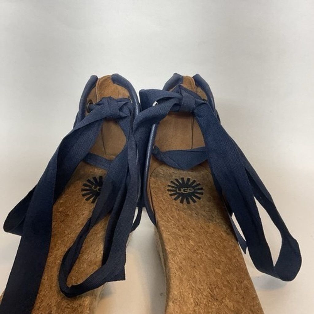 Ugg Ugg Amell Espadrille LaceUp Cork Wedge Sandal Women Size 9.5 Size US 9.5 / IT 39.5 - 6 Thumbnail