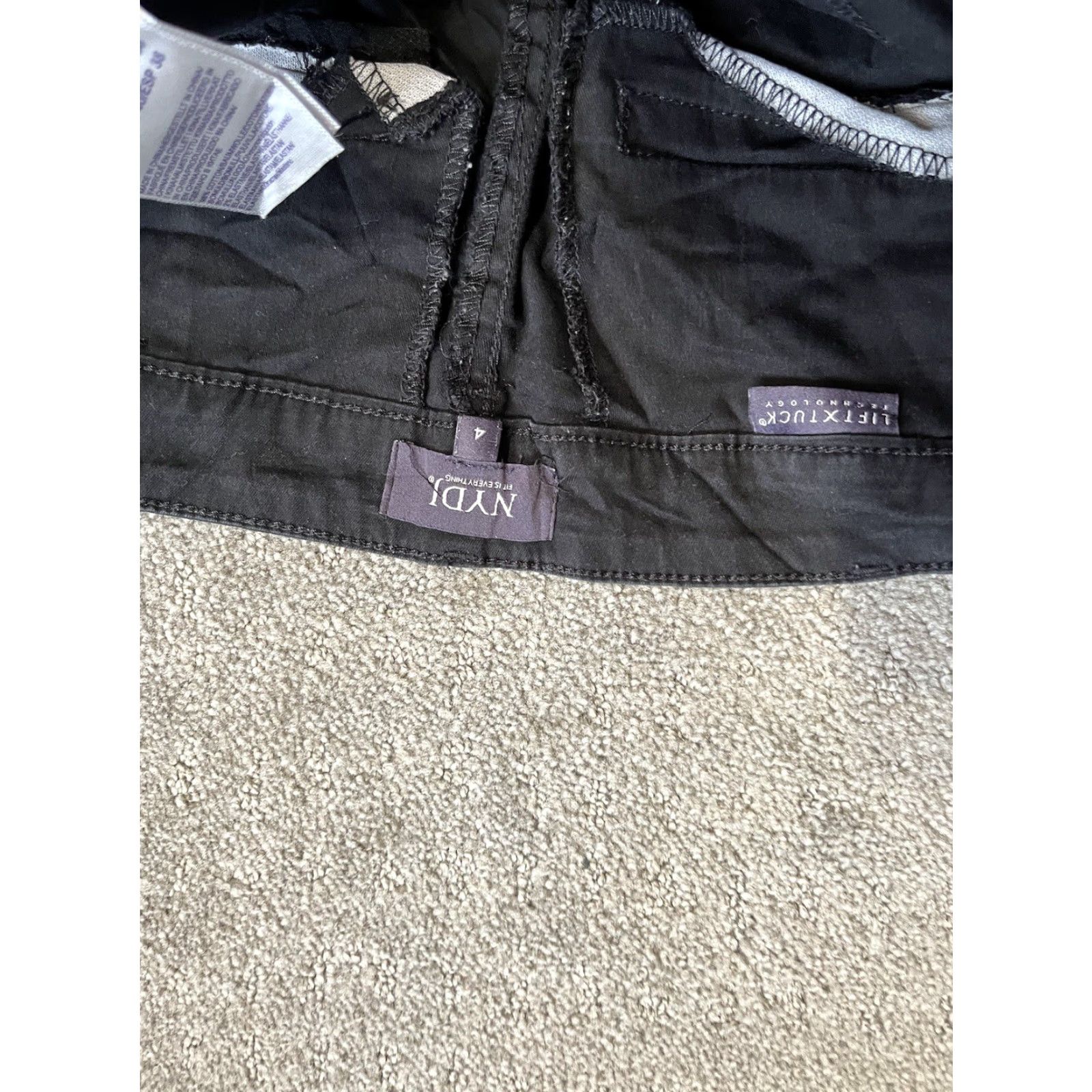 NYDJ NYDJ Bermuda Shorts Womens 4 Black Feather Lift Tuck Technology Chino Casual Size 27" / US 4 / IT 40 - 3 Thumbnail