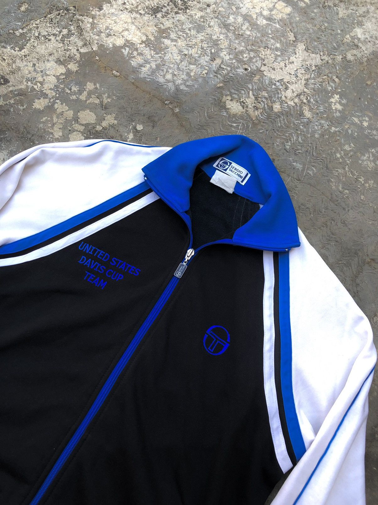 Sergio Tacchini Vintage Tracktop Sergio Tacchini Ghibli Wimbledon Davis Cup Size US XL / EU 56 / 4 - 3 Thumbnail