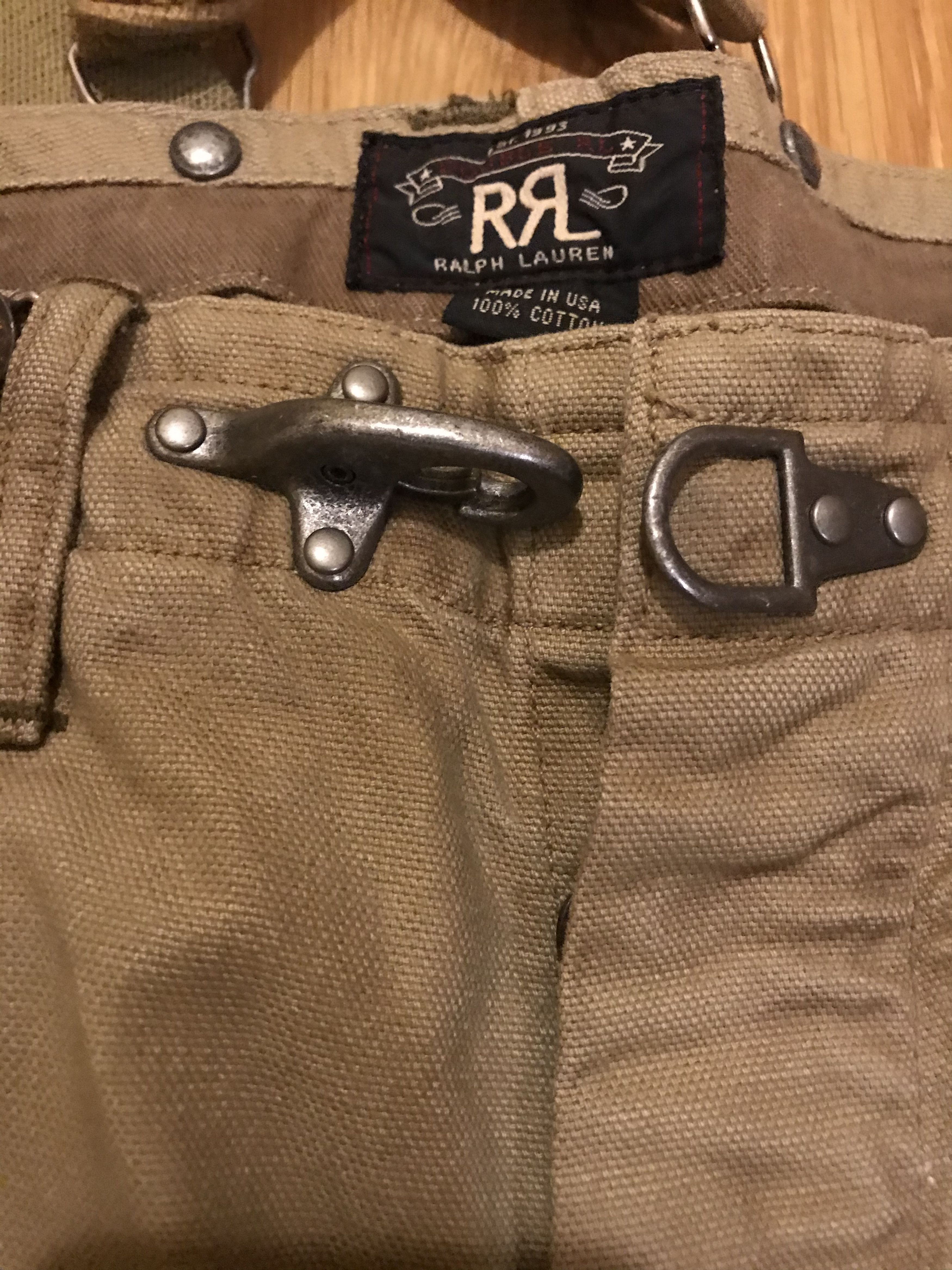 RRL Ralph Lauren RRL Vintage Buckle Front/Button Fly Canvas Western Pants Size US 31 - 2 Thumbnail