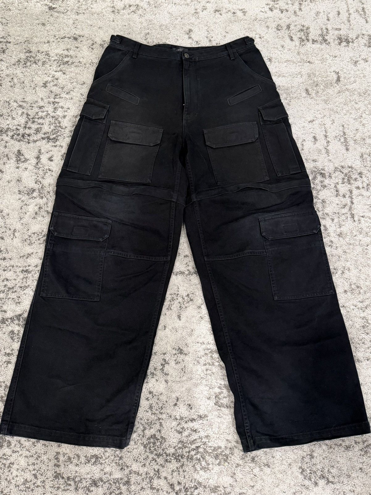 Balenciaga Baggy Denim Cargo Pants