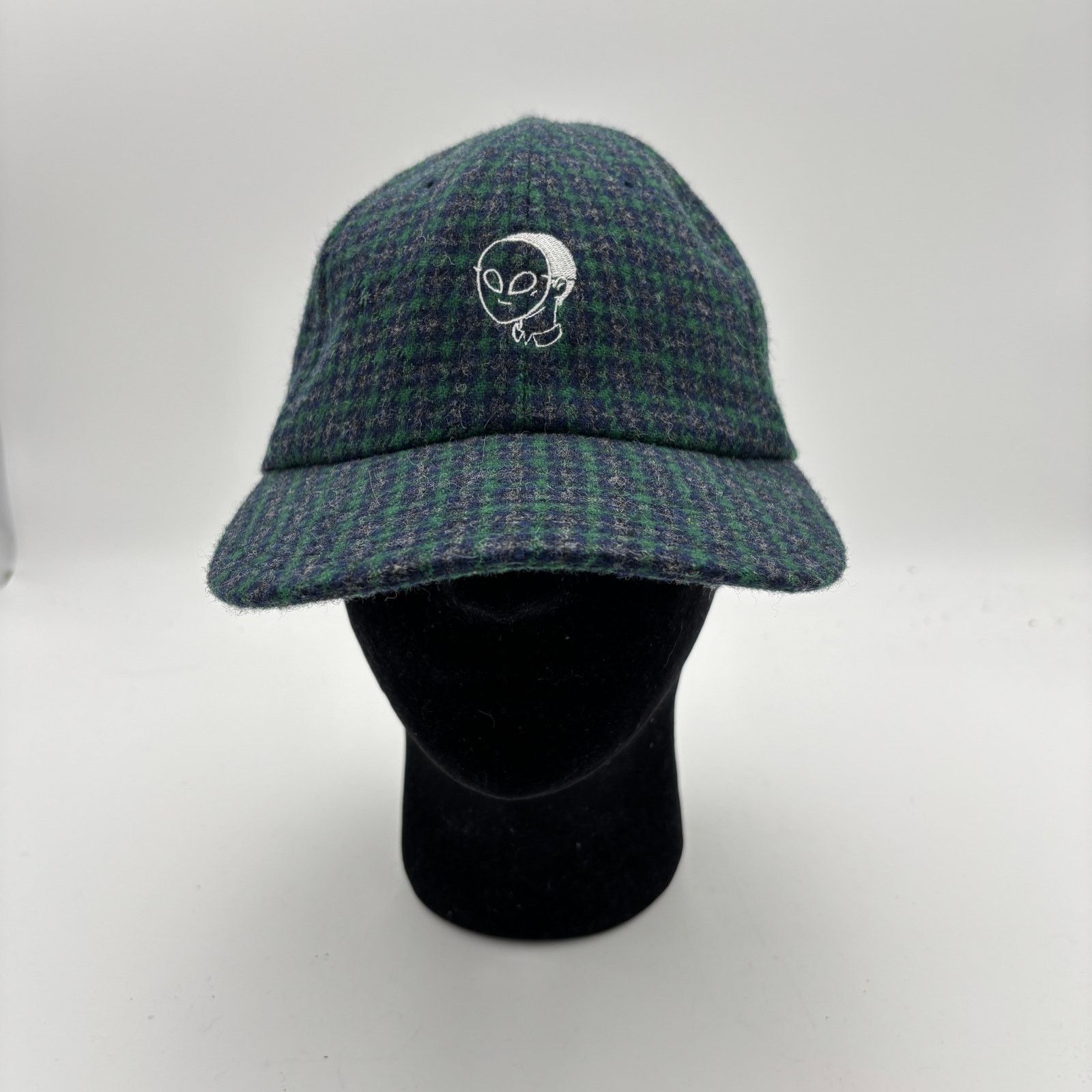 Japanese Brand Not So Ape Logo Wool Blend Houndstooth Strapback Hat Size ONE SIZE - 2 Thumbnail