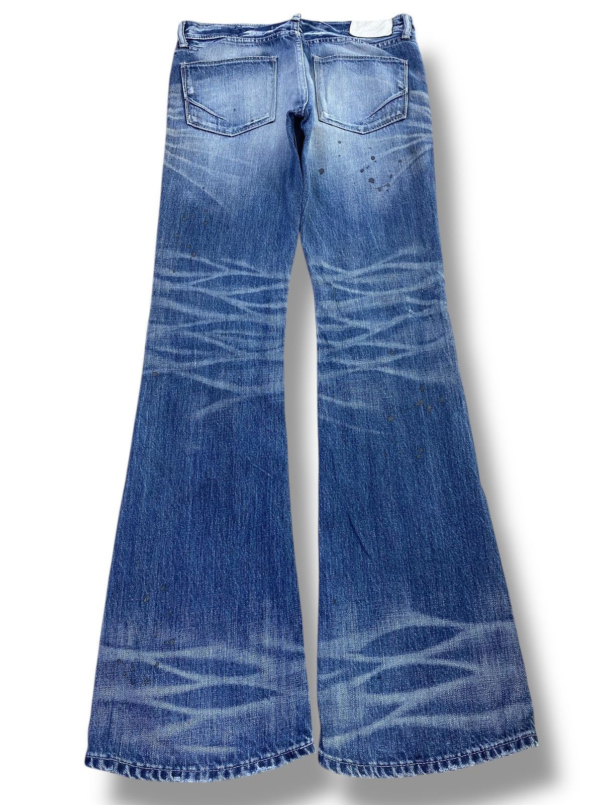 GOSTAR DE FUGA GOSTARDE FUGA Light Wash Whiskered Style Flare Leg Jeans Size US 30 / EU 46 - 3 Thumbnail