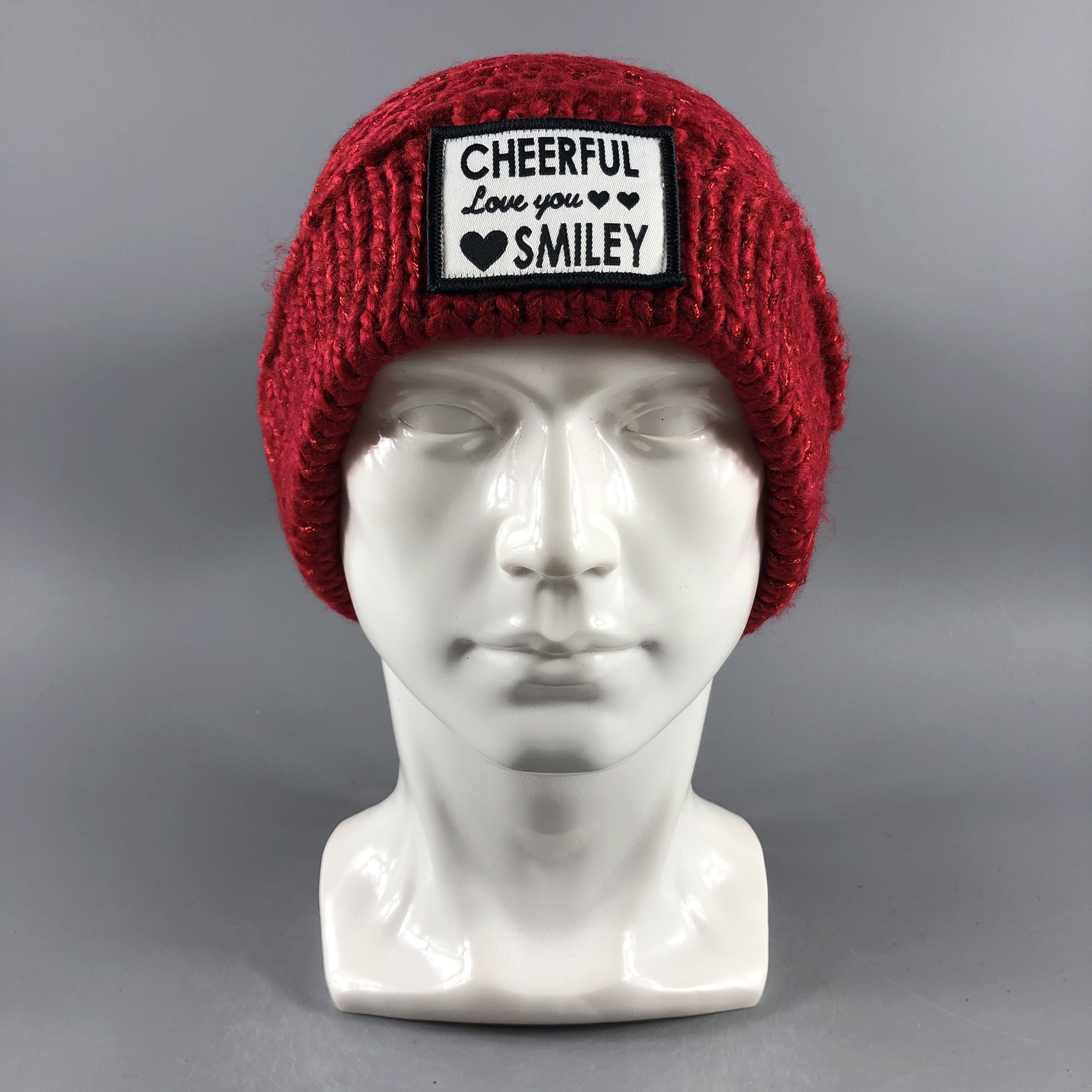 Vintage Womens Wording PomPom Beanie Snow Hat Snow Cap -D645 Size ONE SIZE - 2 Thumbnail