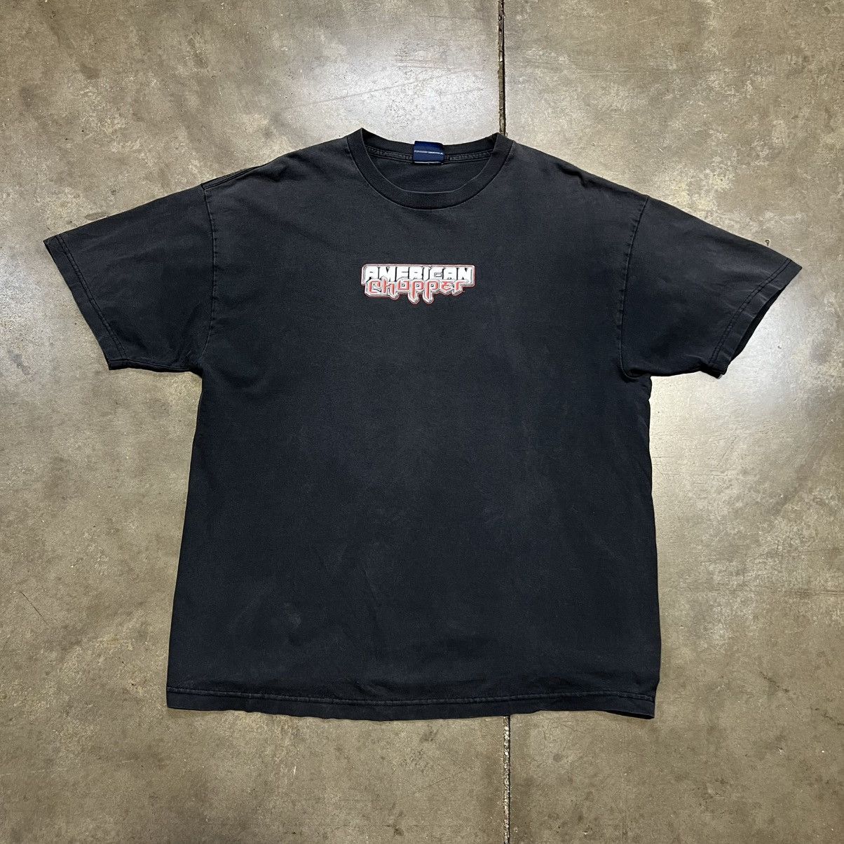 Vintage Vintage American Choppers Fire Bike Motorcycle Tee Sun Faded Size US XL / EU 56 / 4 - 1 Thumbnail