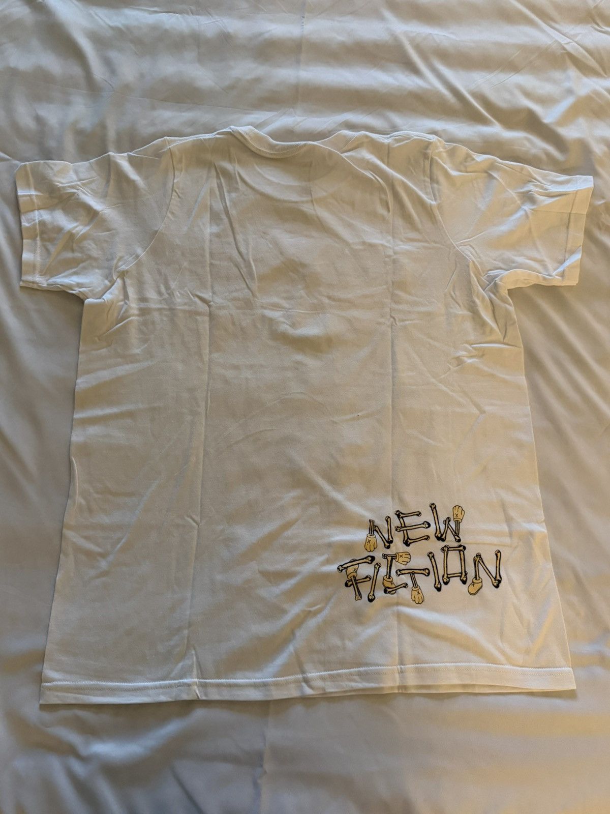 KAWS Skeleton New Fiction T-Shirt White