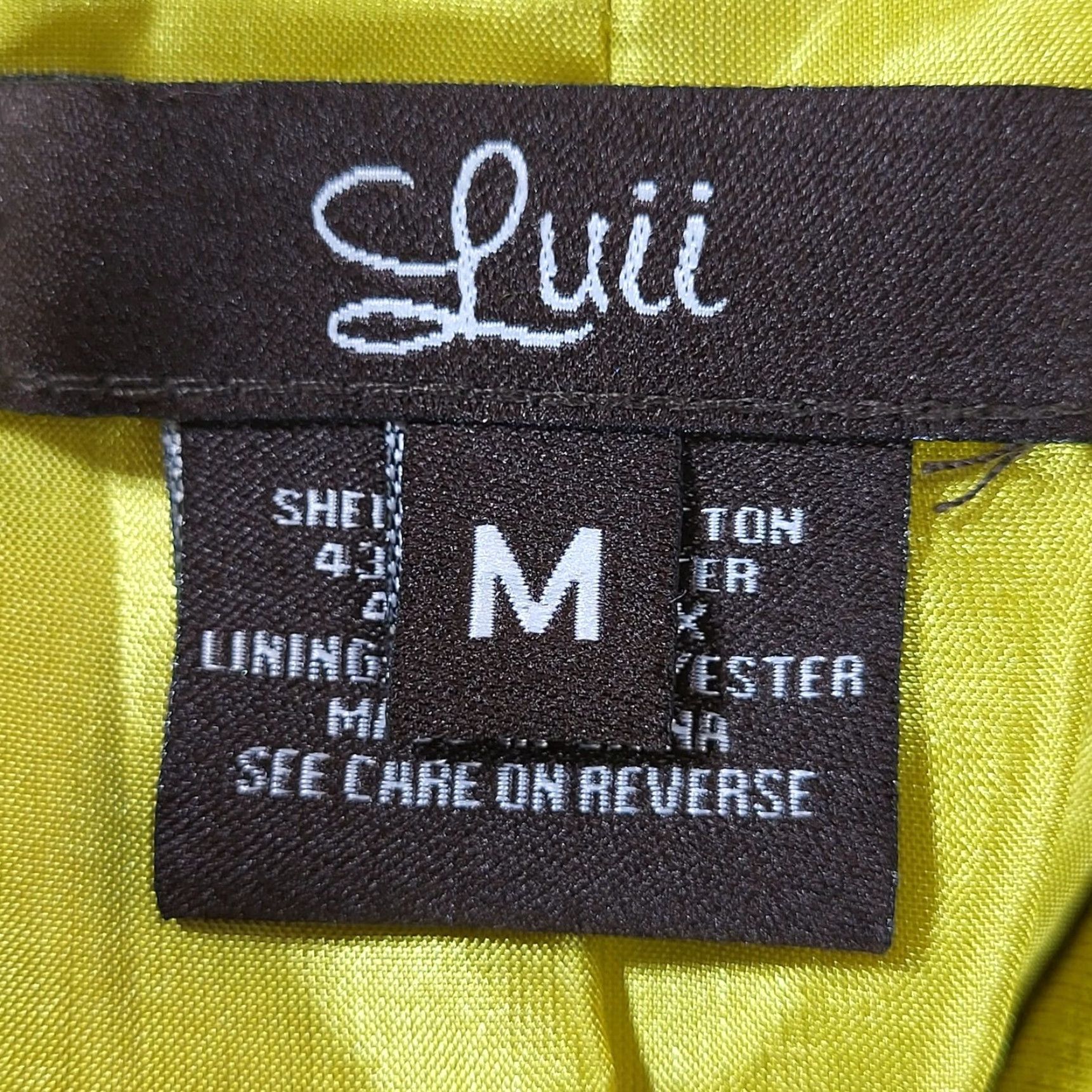 Vintage Luii Lime Green Asymmetrical Zip Jacket M Regular Women Pockets Lined 3/4 Sleeves Cotton Blend Front Zip Short Coat/Casual Basic Jacket Size M / US 6-8 / IT 42-44 - 4 Thumbnail