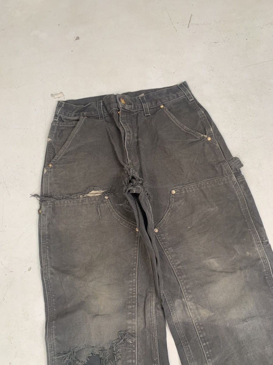Carhartt Vintage faded Carhartt b01 BLK double knee denim Size US 30 / EU 46 - 4 Thumbnail