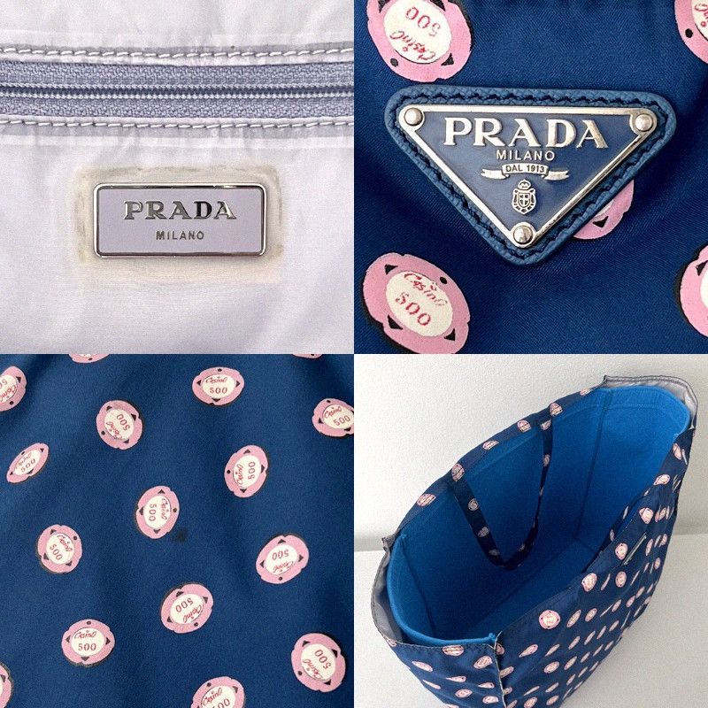 Prada Prada Polka Dot Navy Shoulder Bag Vintage Logo Size ONE SIZE - 9 Thumbnail