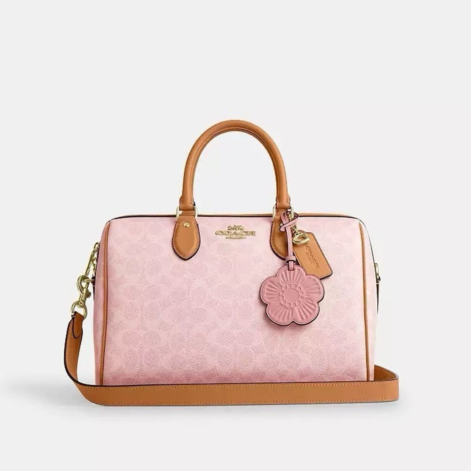 Coach NWT Coach CEA19 Large Rowan Satchel Bag Charms Powder pink Size ONE SIZE - 9 Thumbnail