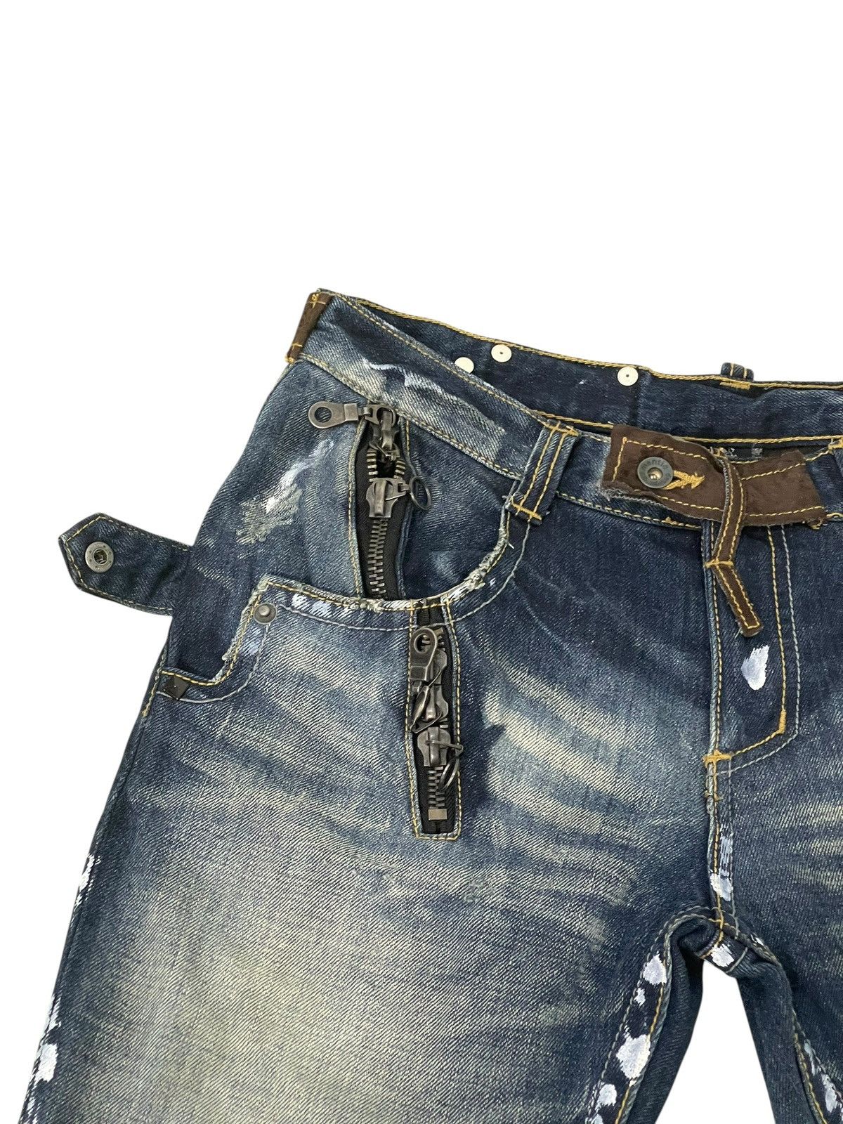Japanese Brand Flare Jeans Semantic Design Faded Boot Cut 1🟦8 Size US 32 / EU 48 - 8 Thumbnail