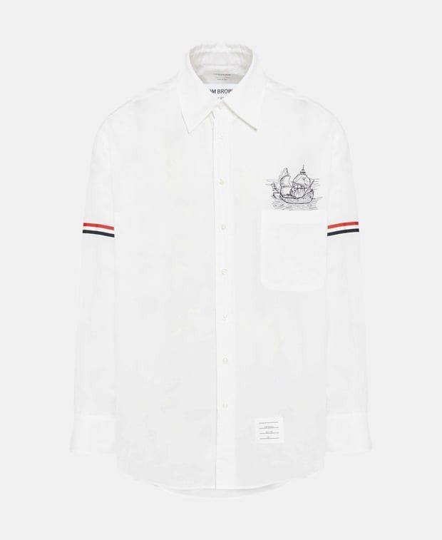 Thom Browne Long-sleeved shirt - oversize fit Size US XL / EU 56 / 4 - 1 Preview