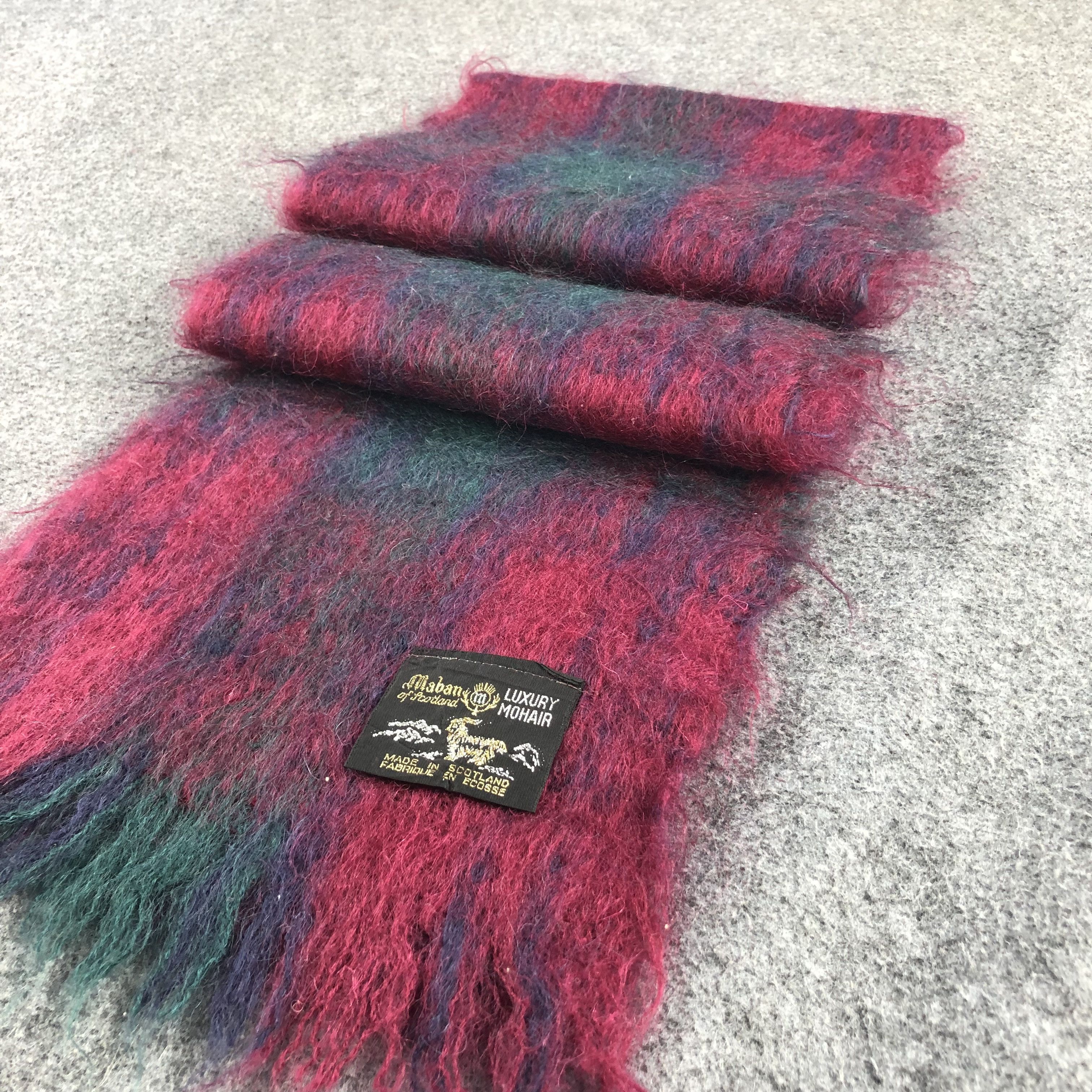 Vintage M&B Anson Tartan Mohair Scarf Muffler V858 Size ONE SIZE - 3 Thumbnail