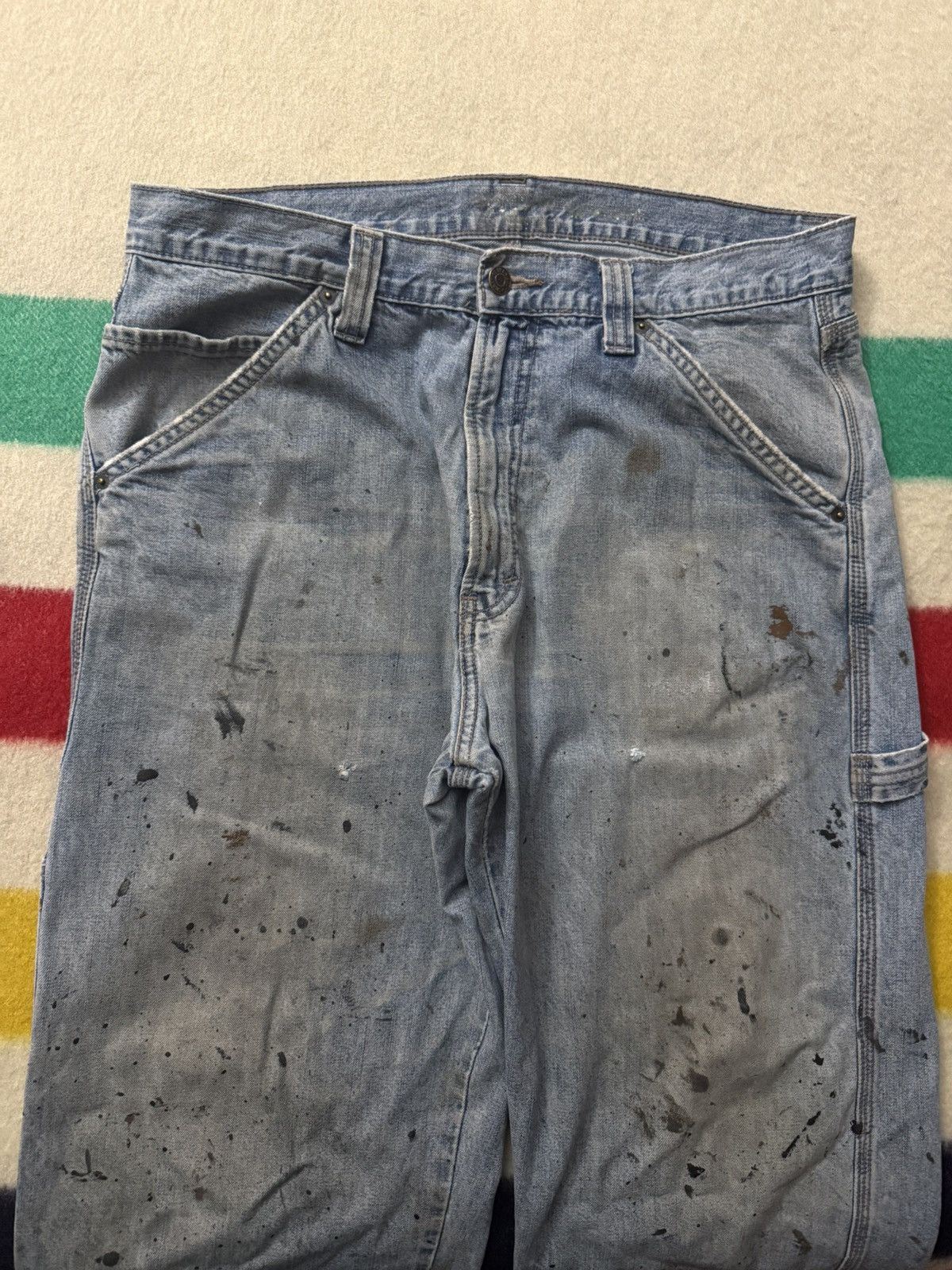 Levi's Levi’s Painter Paint Splatter Helmut Lang Style Mud Jeans Size US 34 / EU 50 - 16 Thumbnail