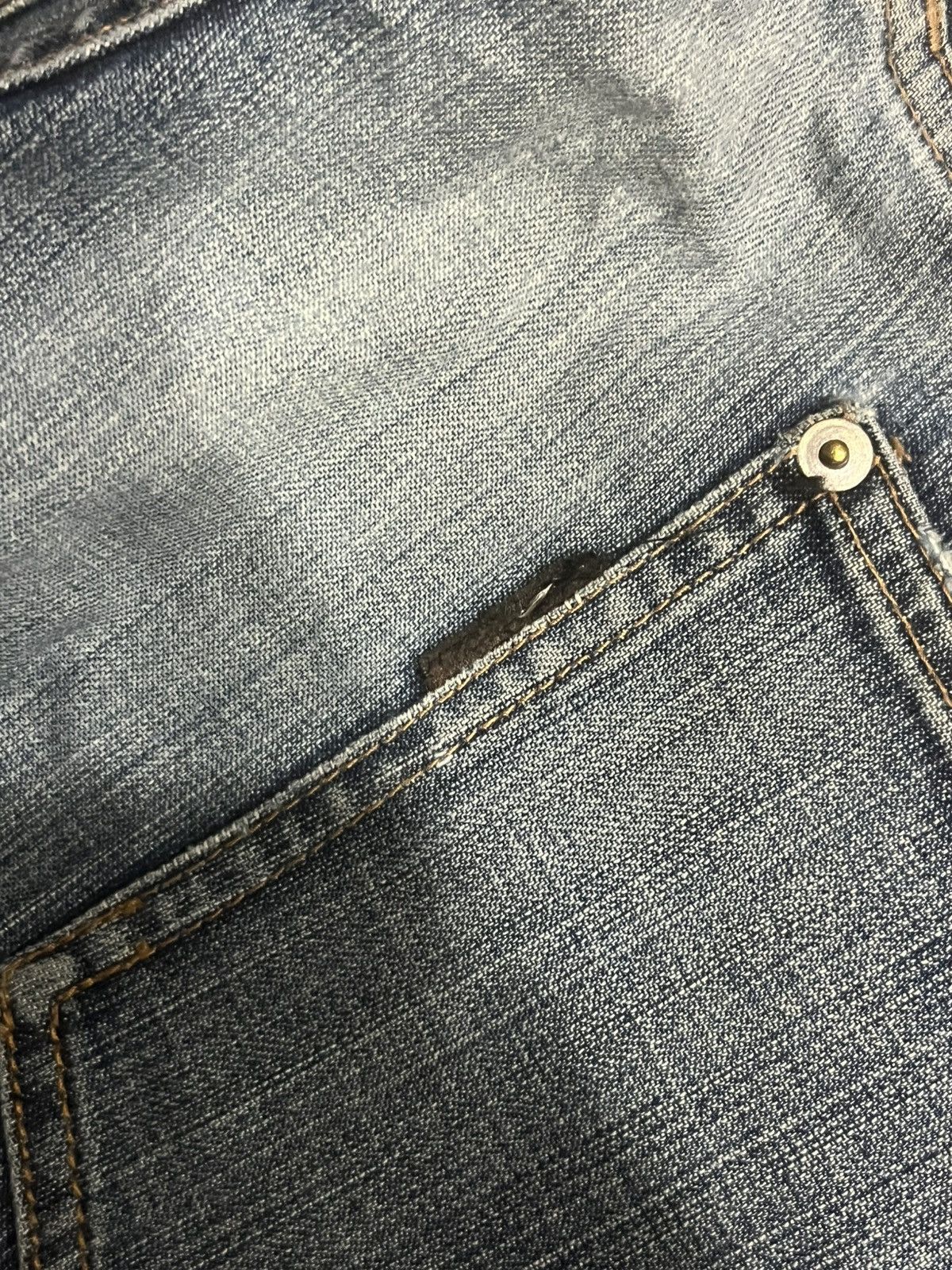 CABANE de ZUCCa Cabbane de Zucca Asymmetrical 11 Button Blue Washed Jeans Size US 30 / EU 46 - 8 Thumbnail